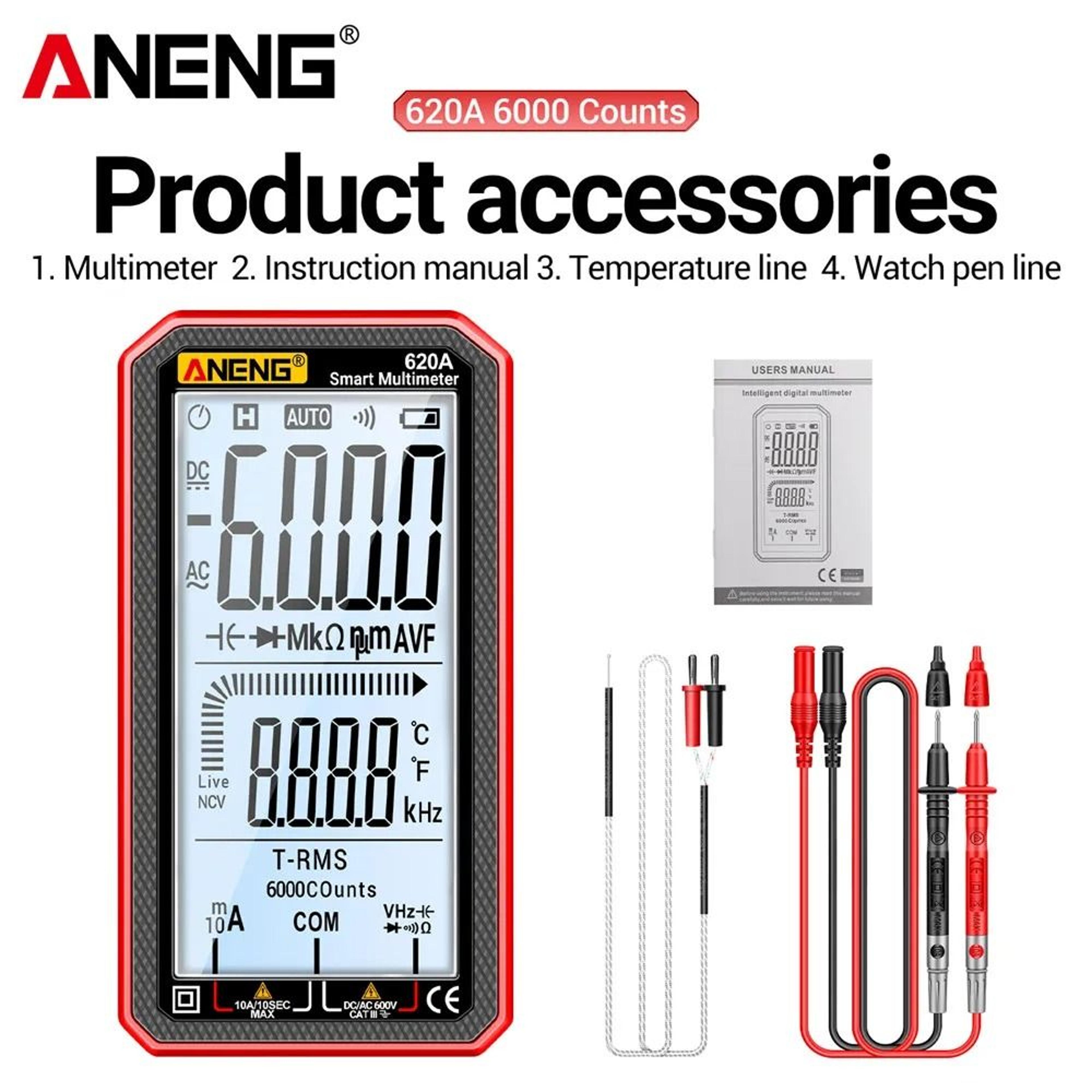 Digital Smart Multimeter With True RMS And 6000 Count Display 7