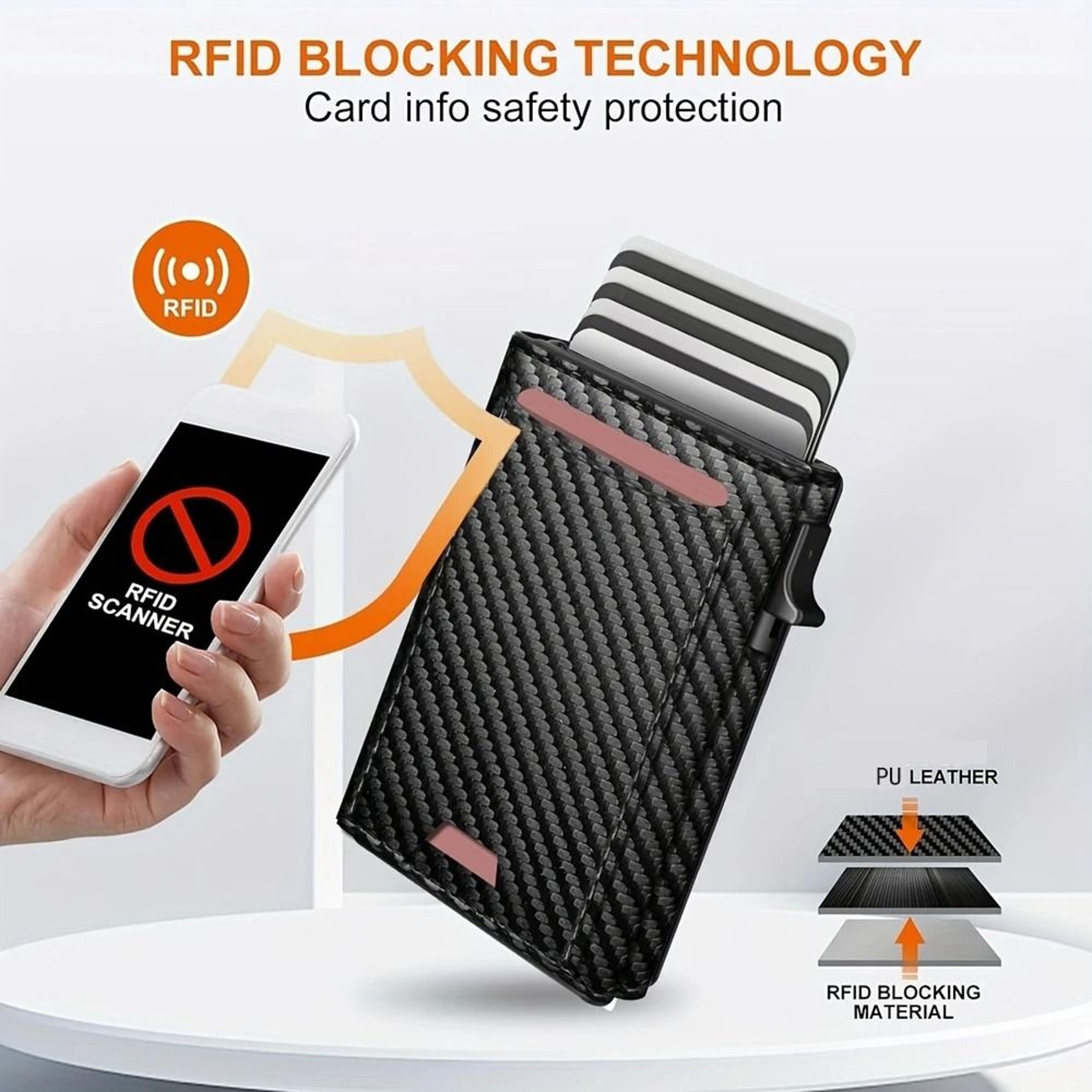 Mens RFID Blocking Business Wallet With MultiCard Slots And Magnetic Closure 5