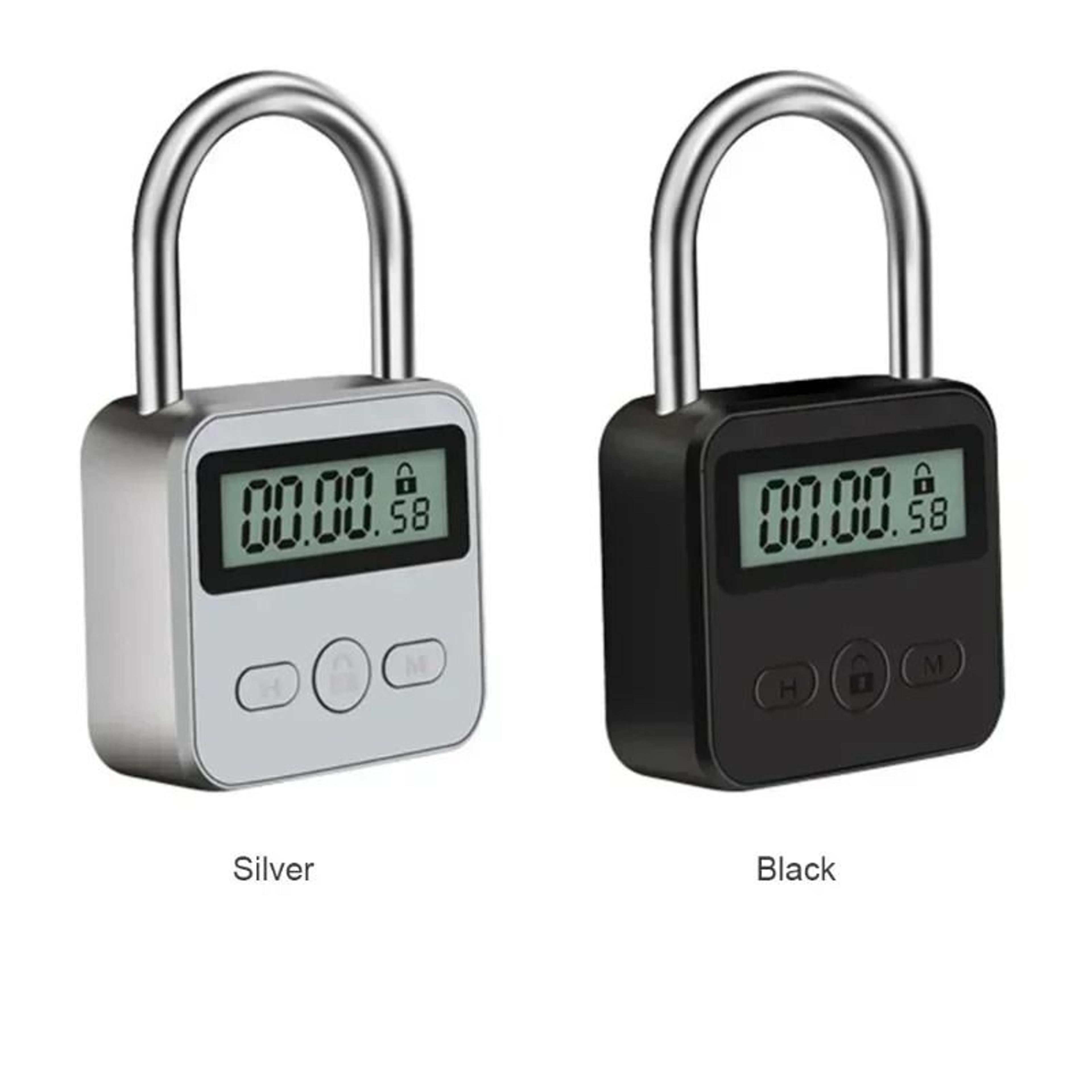 Multifunctional LCD Display Time Lock Waterproof USB Rechargeable Smart Timer Padlock For Travel An 5