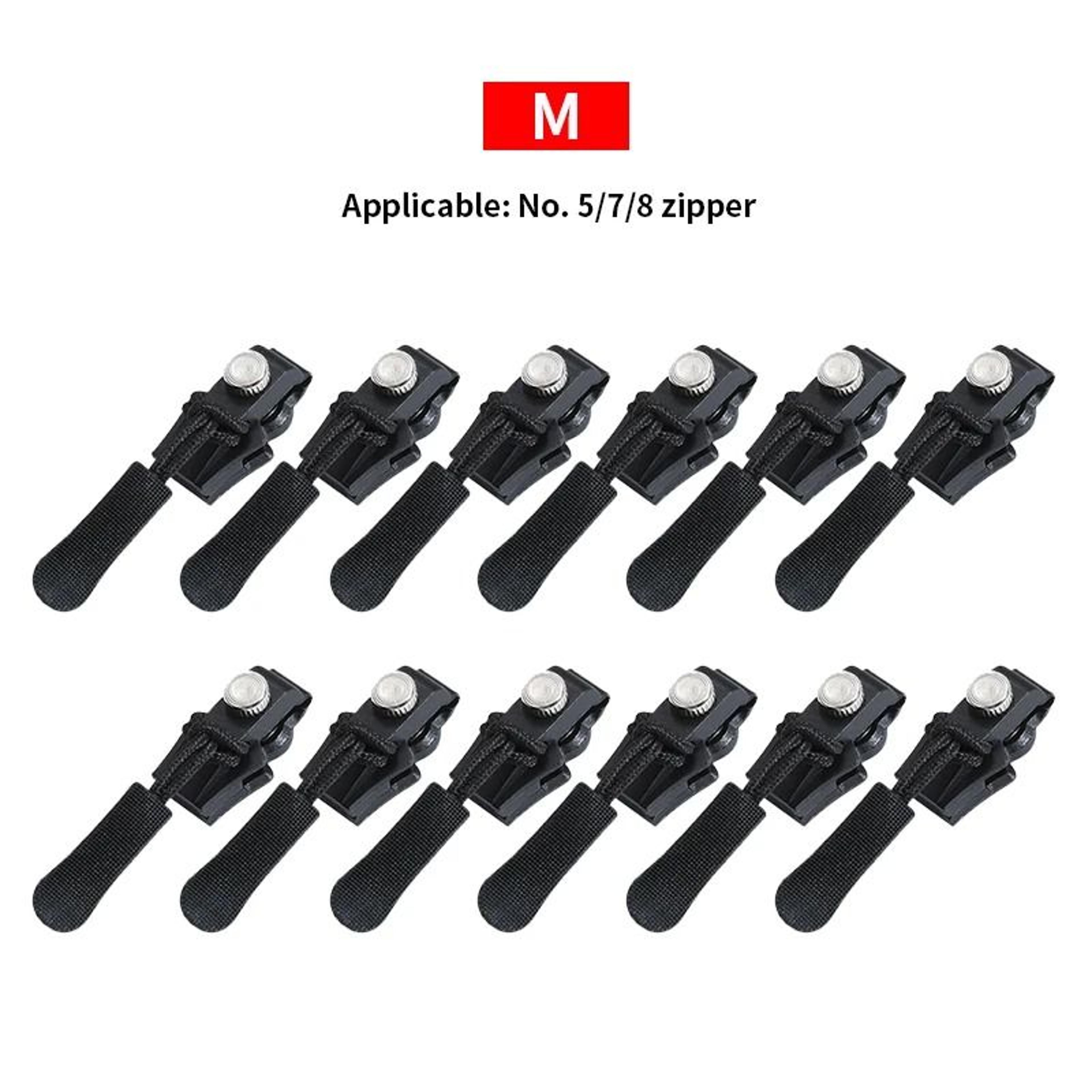 Universal Zipper Repair Kit Quick Replacement Sliders For Bags Jackets And Clothes 16
