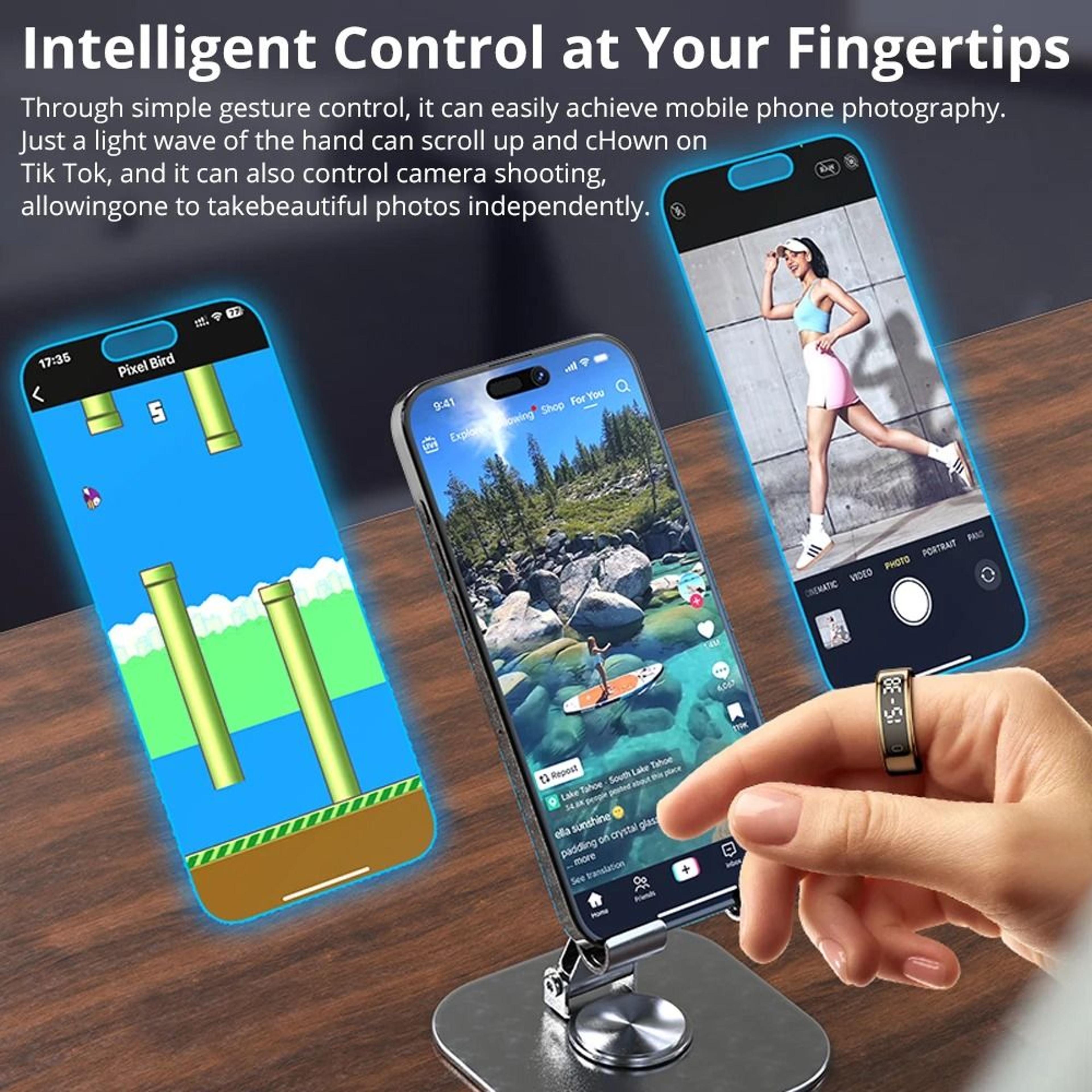 Smart Ring With Display Screen And Wireless Charging Waterproof Fitness Health Tracker 4