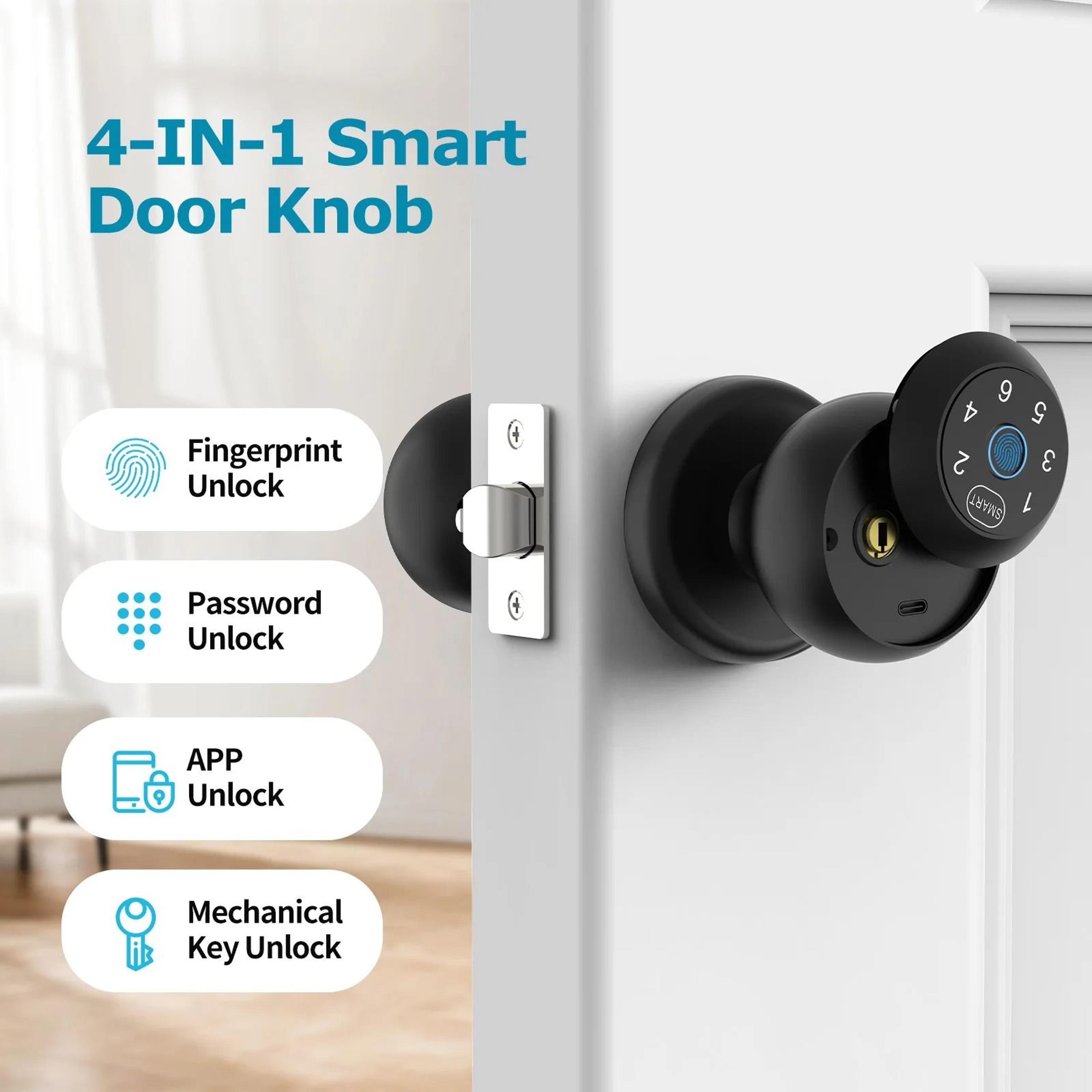 Smart Fingerprint Door Lock With App Control Passcode Unlock And Touchscreen Keypad 4