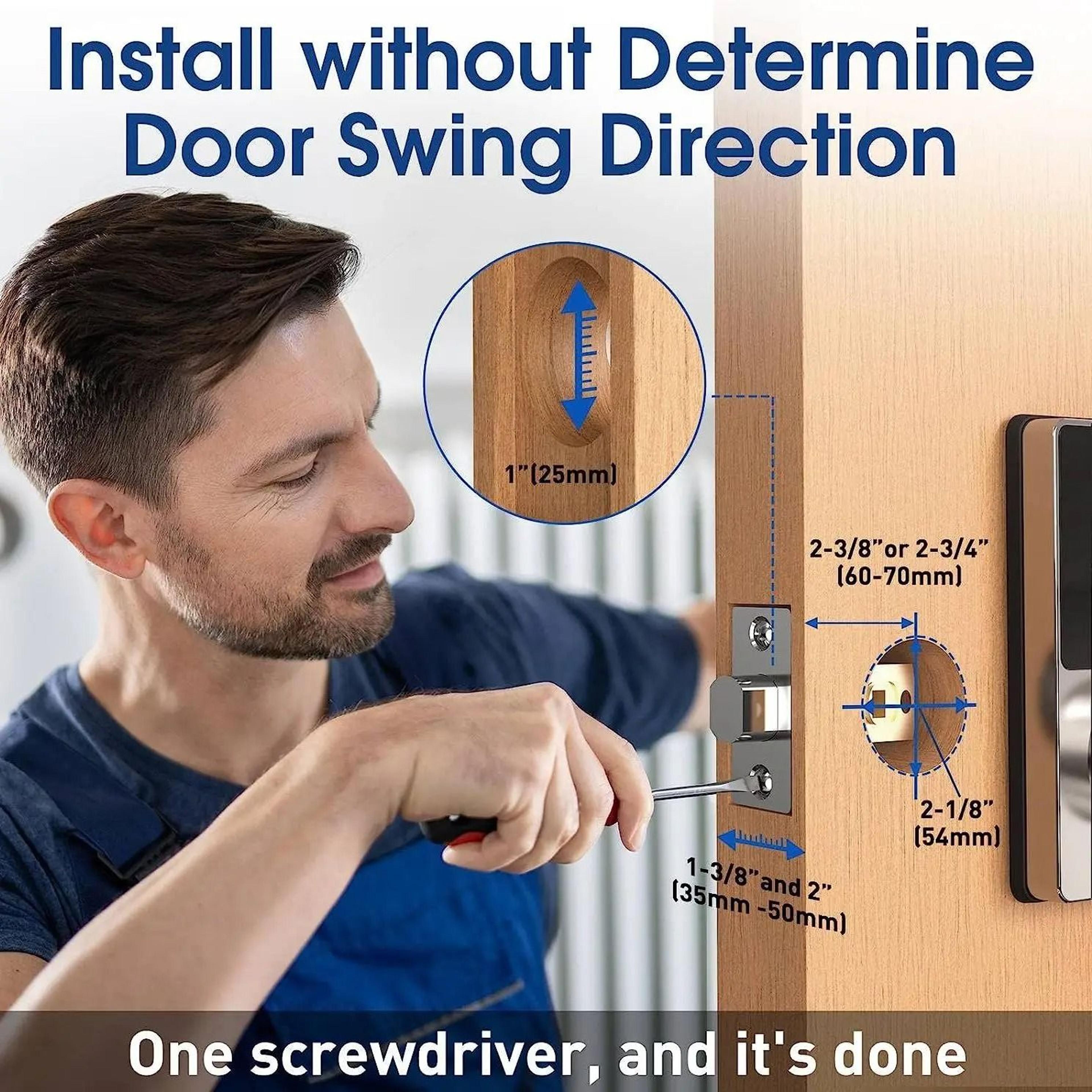 Smart Lock Keyless Entry Door Lock With Touchscreen Keypad  Secure Deadbolt 50 User Codes Auto Lock 2
