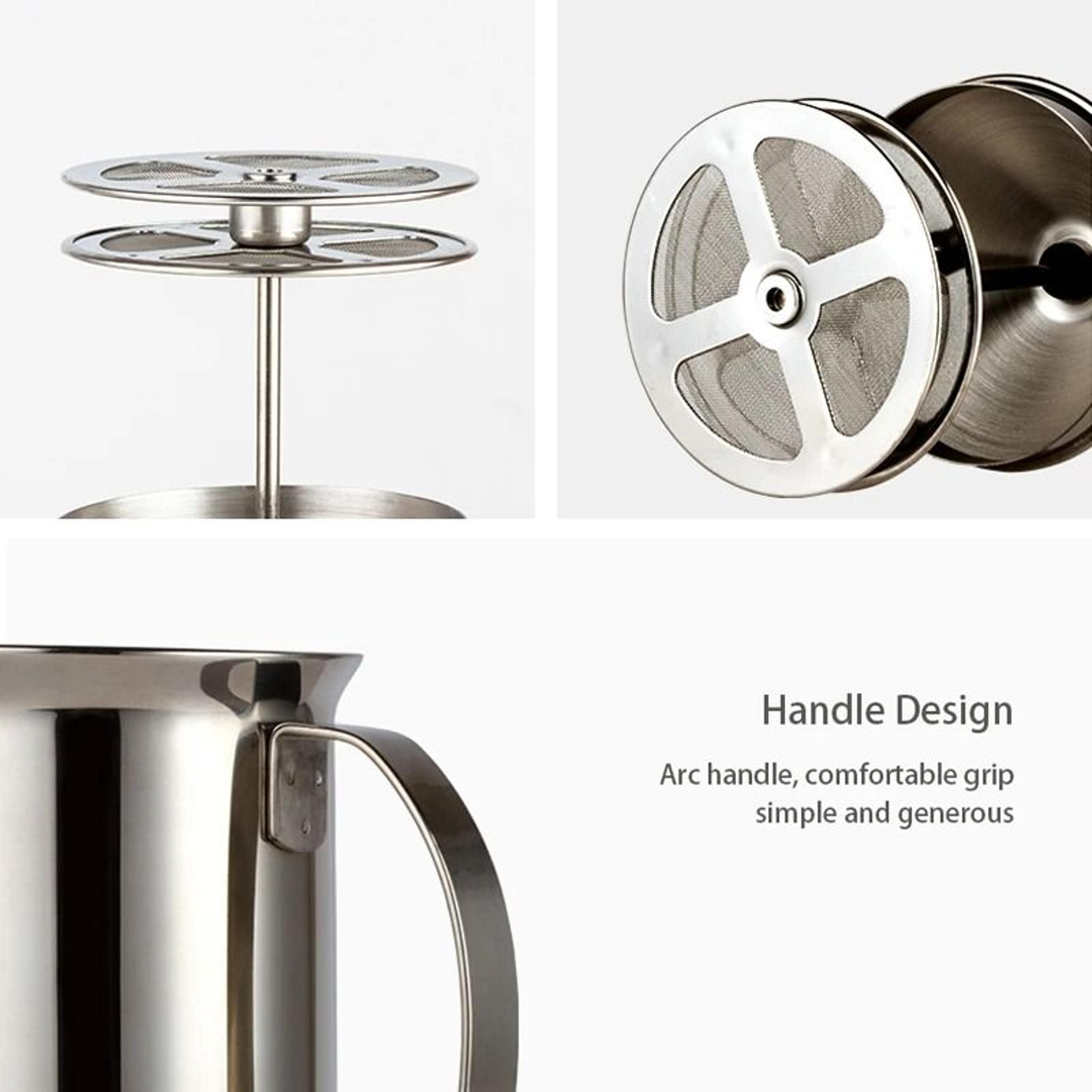 Stainless Steel Milk Frother 400ml  Double Mesh Handheld Creamer For Coffee Latte Cappuccino And Eg 4