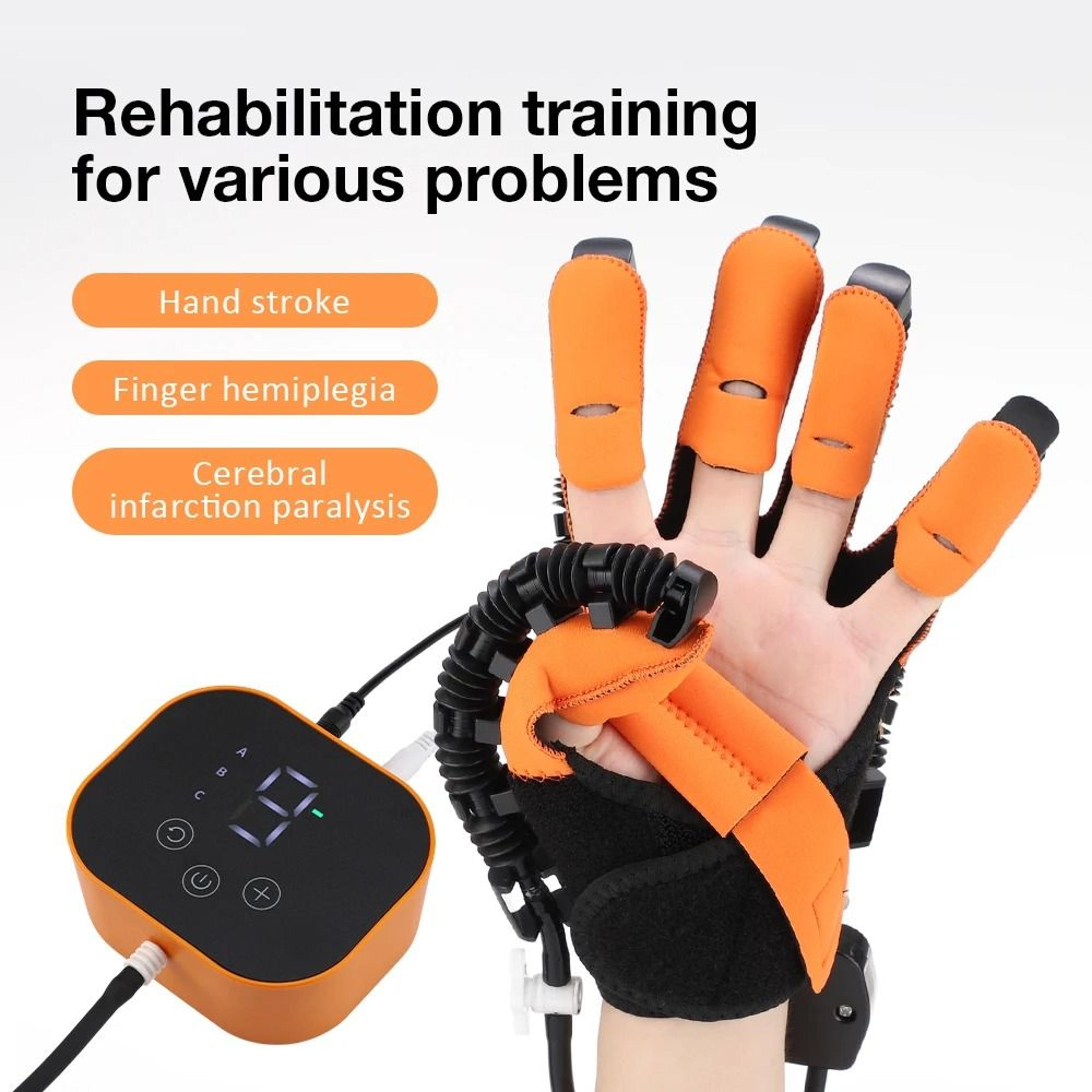 Hemiplegia Rehabilitation Glove Stroke Recovery Training Device With Finger Massage And Mirror Ther 2