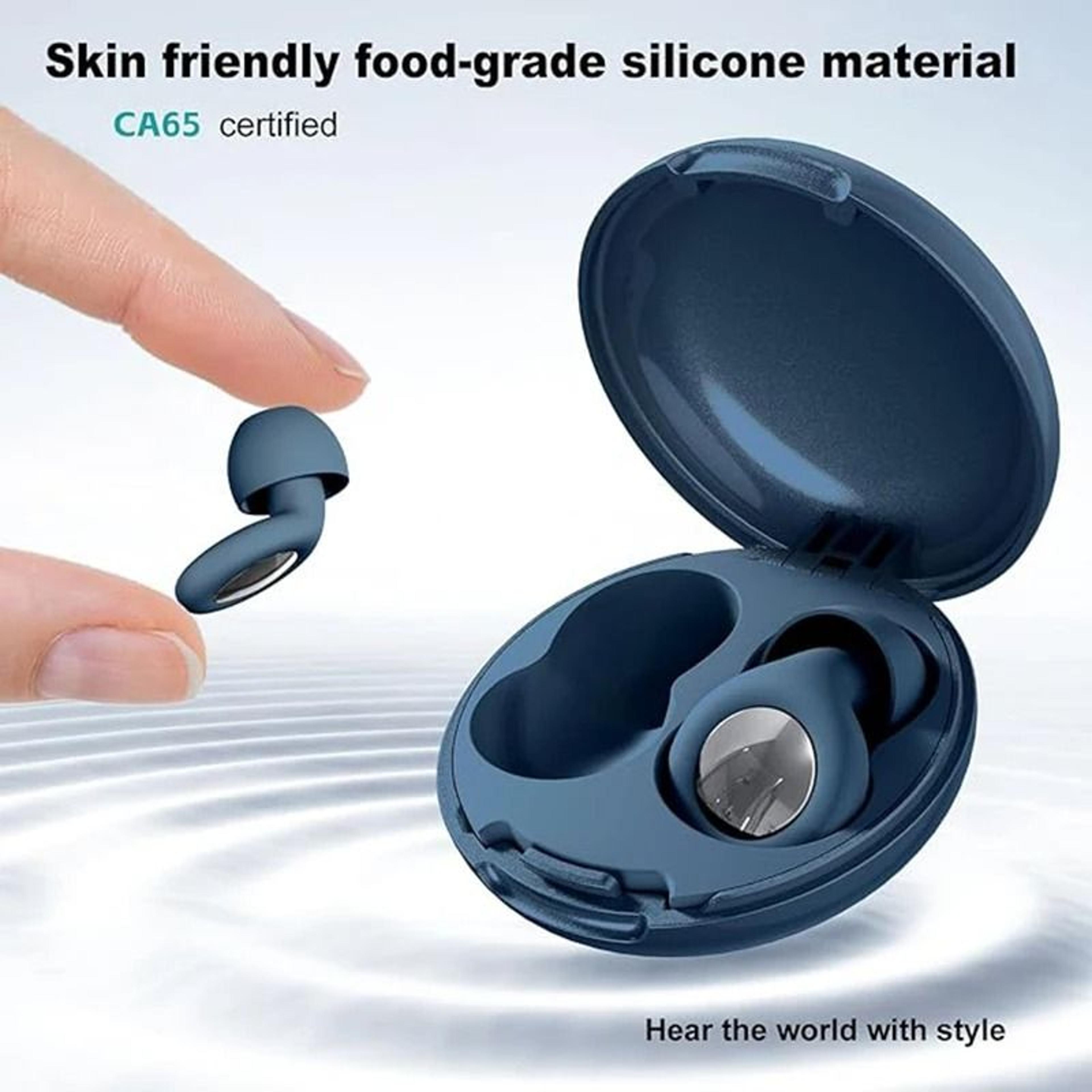 Silicone Ear Plugs For Sleeping Noise Reduction Waterproof Reusable Earplugs With Case 2
