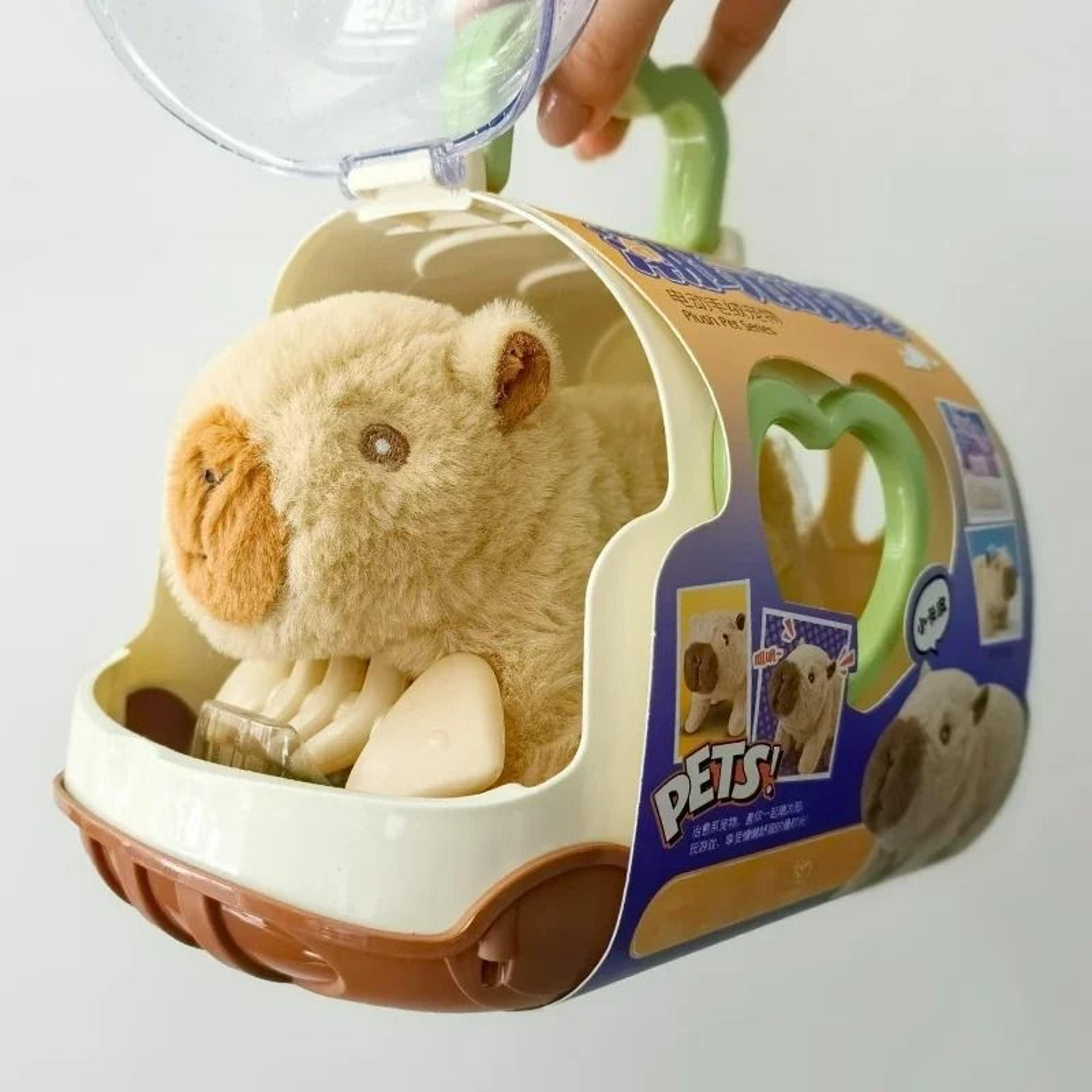 Electric Capybara Walking Plush Toy With Sound For Kids 0