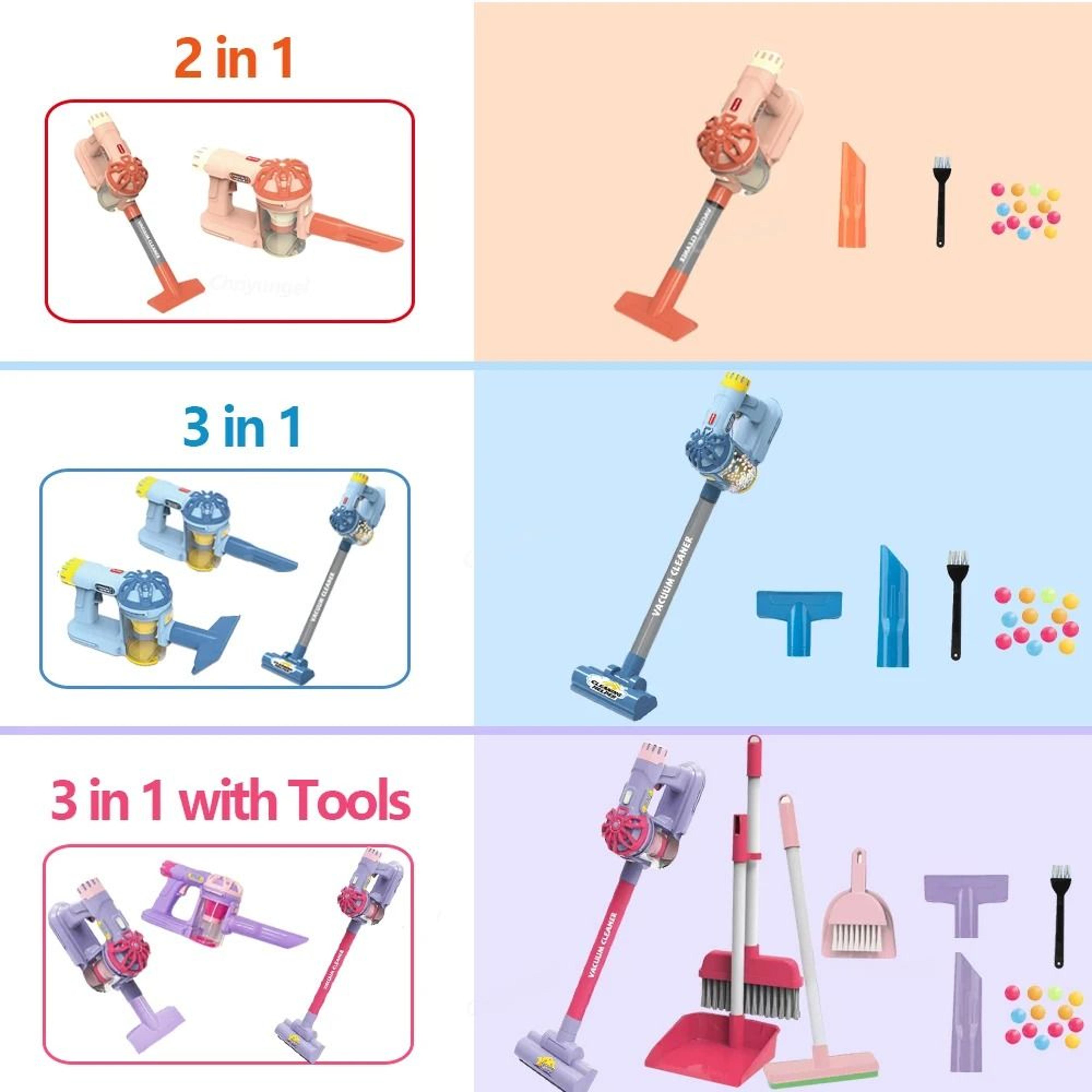 Kids Electric Vacuum Cleaner Play Set Educational Role Play Toy For Toddlers 6