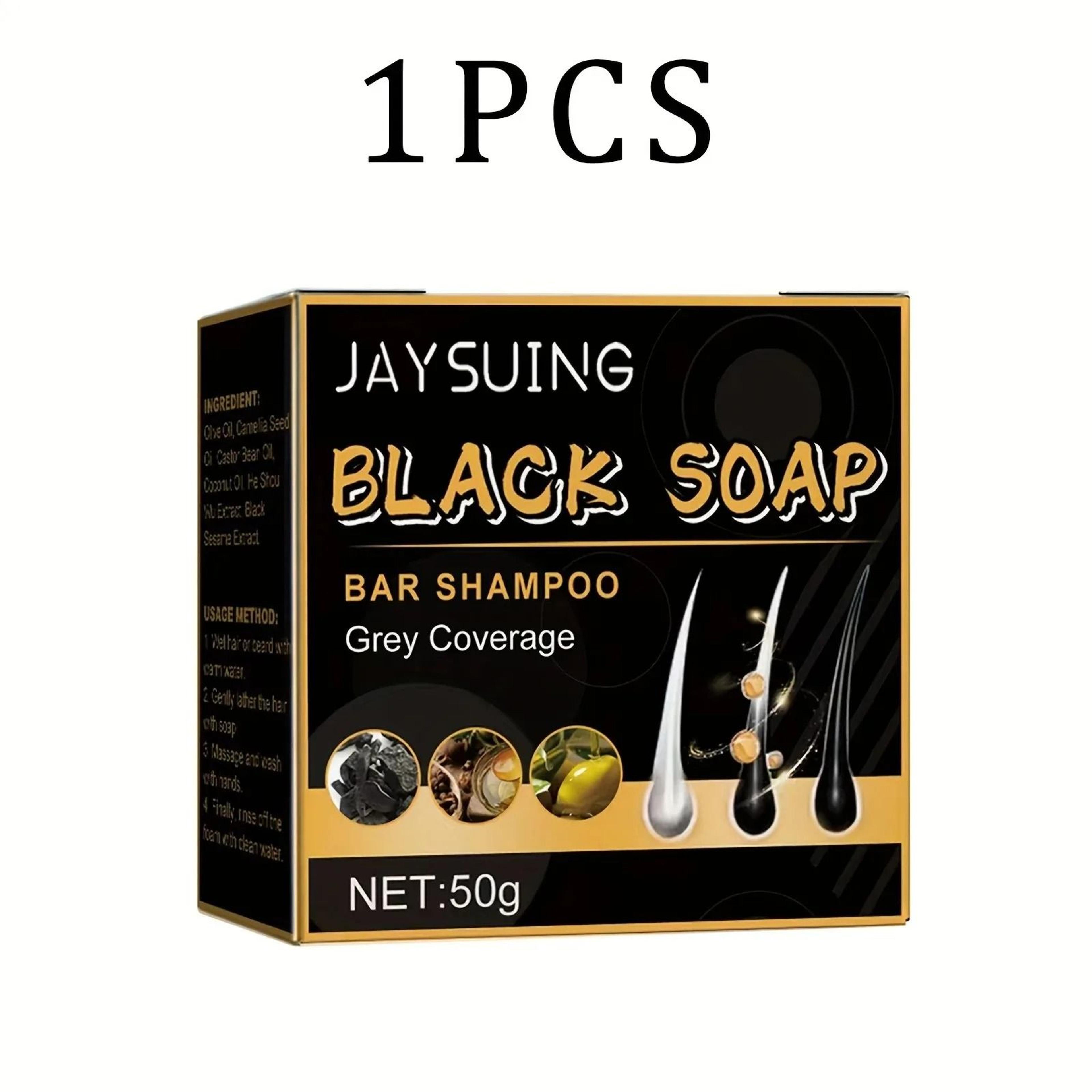 Polygonum Multiflorum Hair Darkening Shampoo Bar Natural Black Hair Repair And Nourishing Soap 7