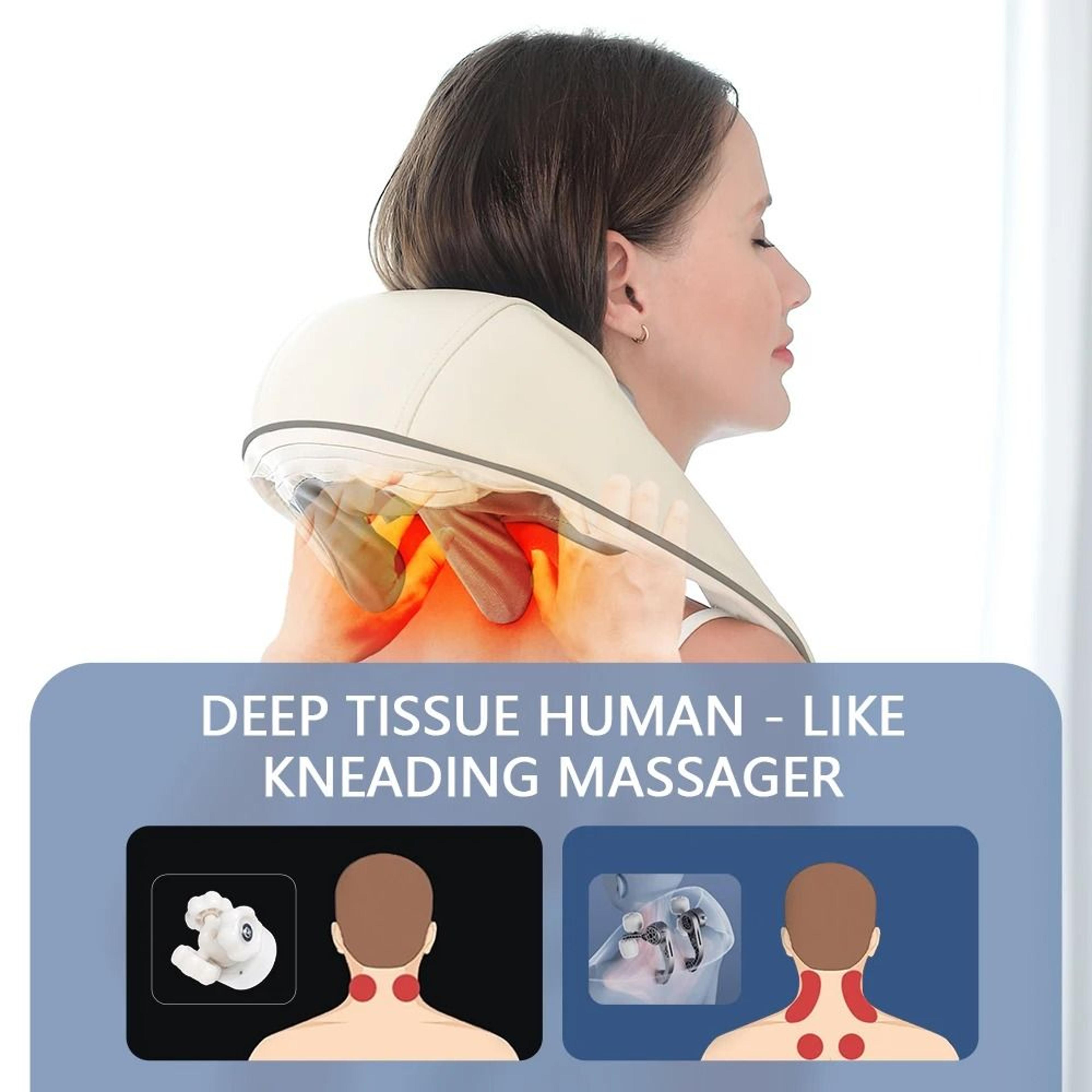 Wireless Neck And Shoulder Massager With Brushless Motor And Heat Therapy 5