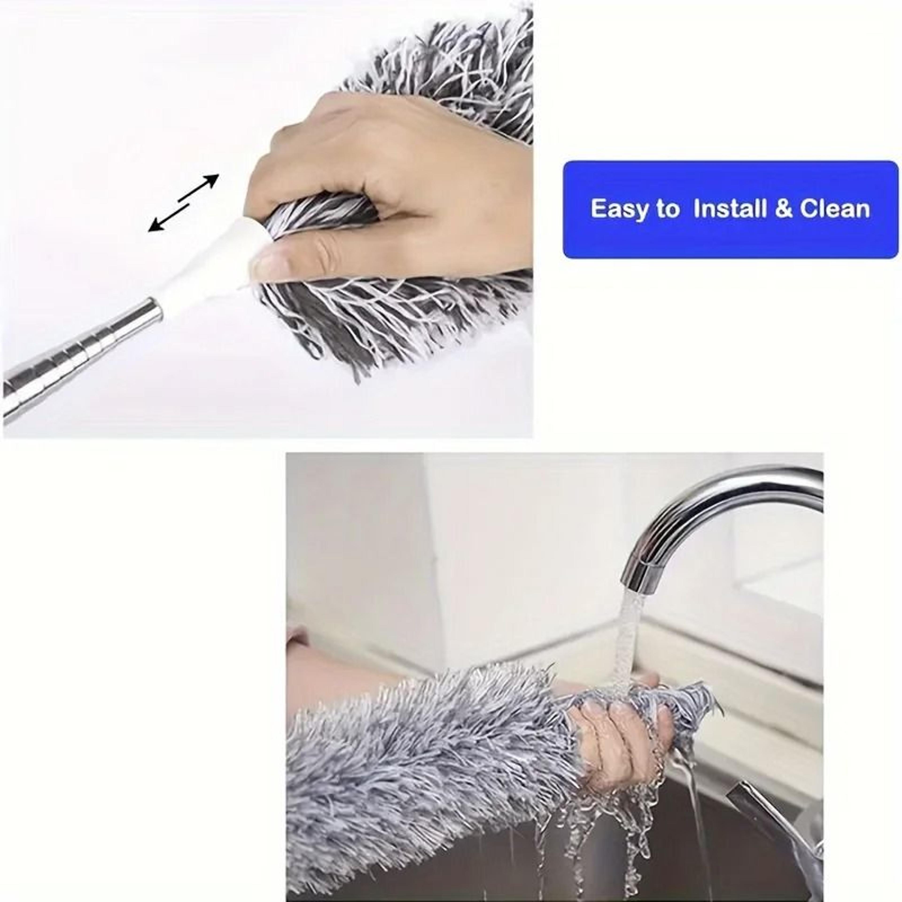Multifunctional Retractable Duster With Bendable Head For Ceiling Furniture And Car Cleaning 5