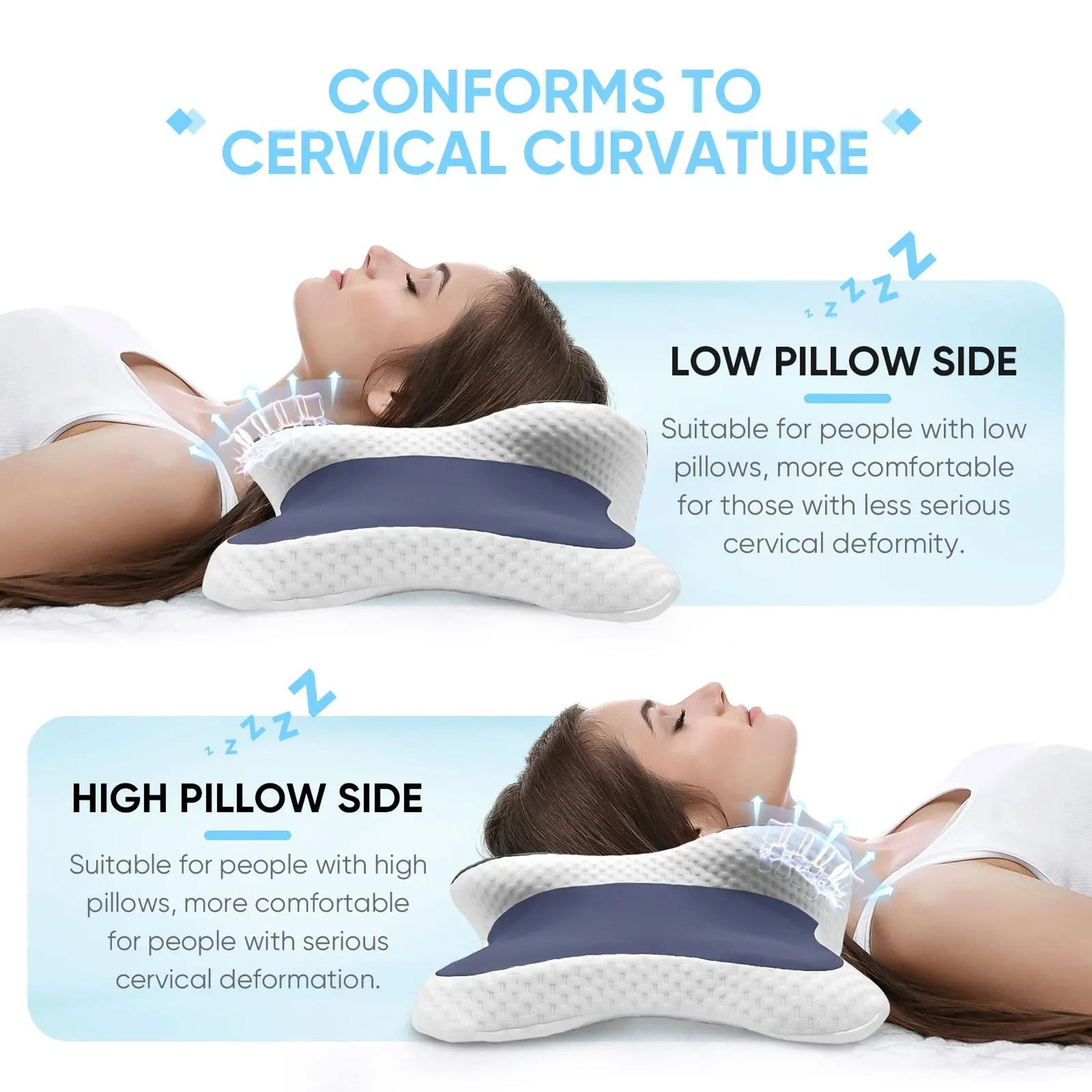 Memory Foam Cervical Pillow For Neck Pain Relief  Orthopedic Contour Pillow For Side Back And Stoma 5