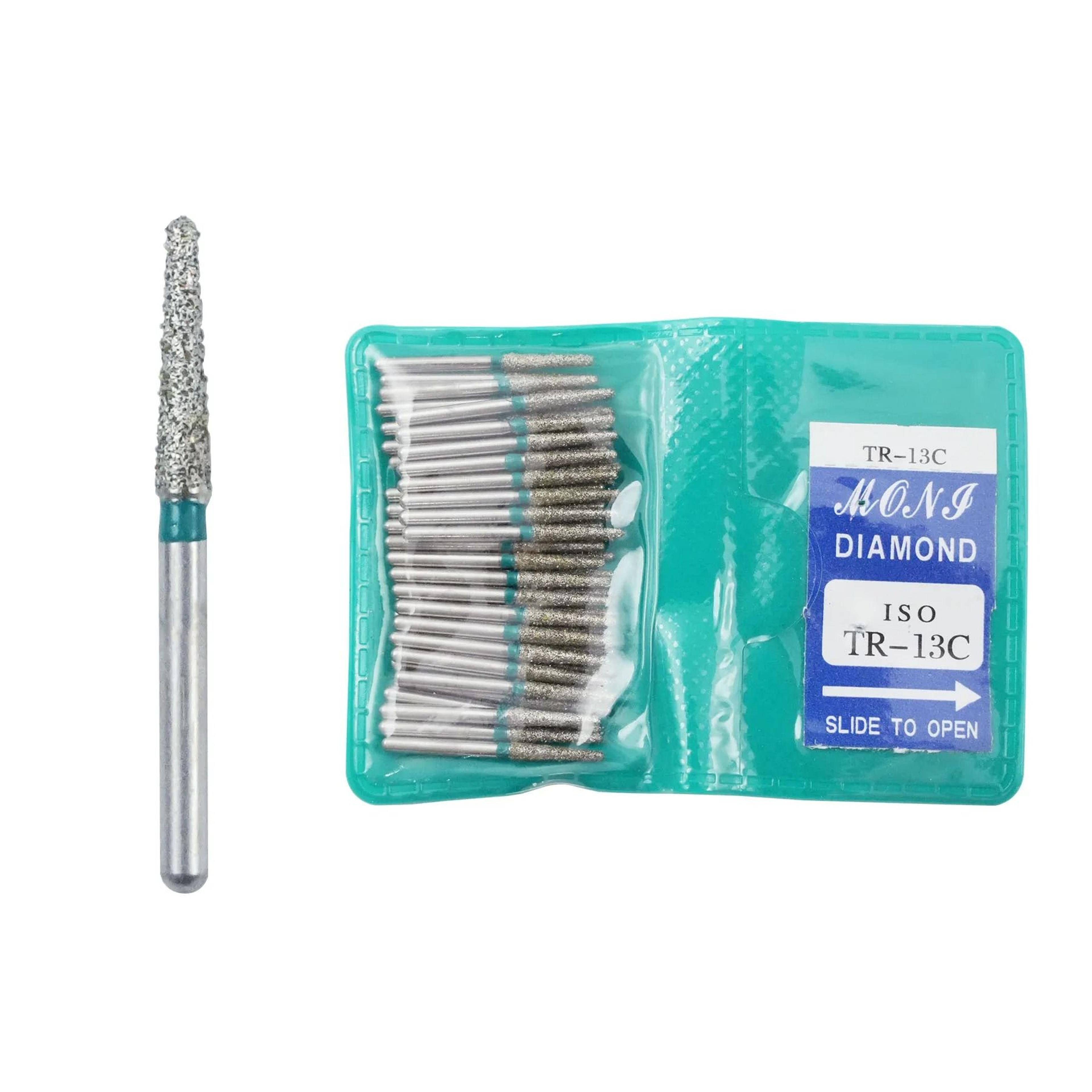50 Piece Dental Diamond Burs Set High Speed Polishing And Smoothing Drill Tools 15