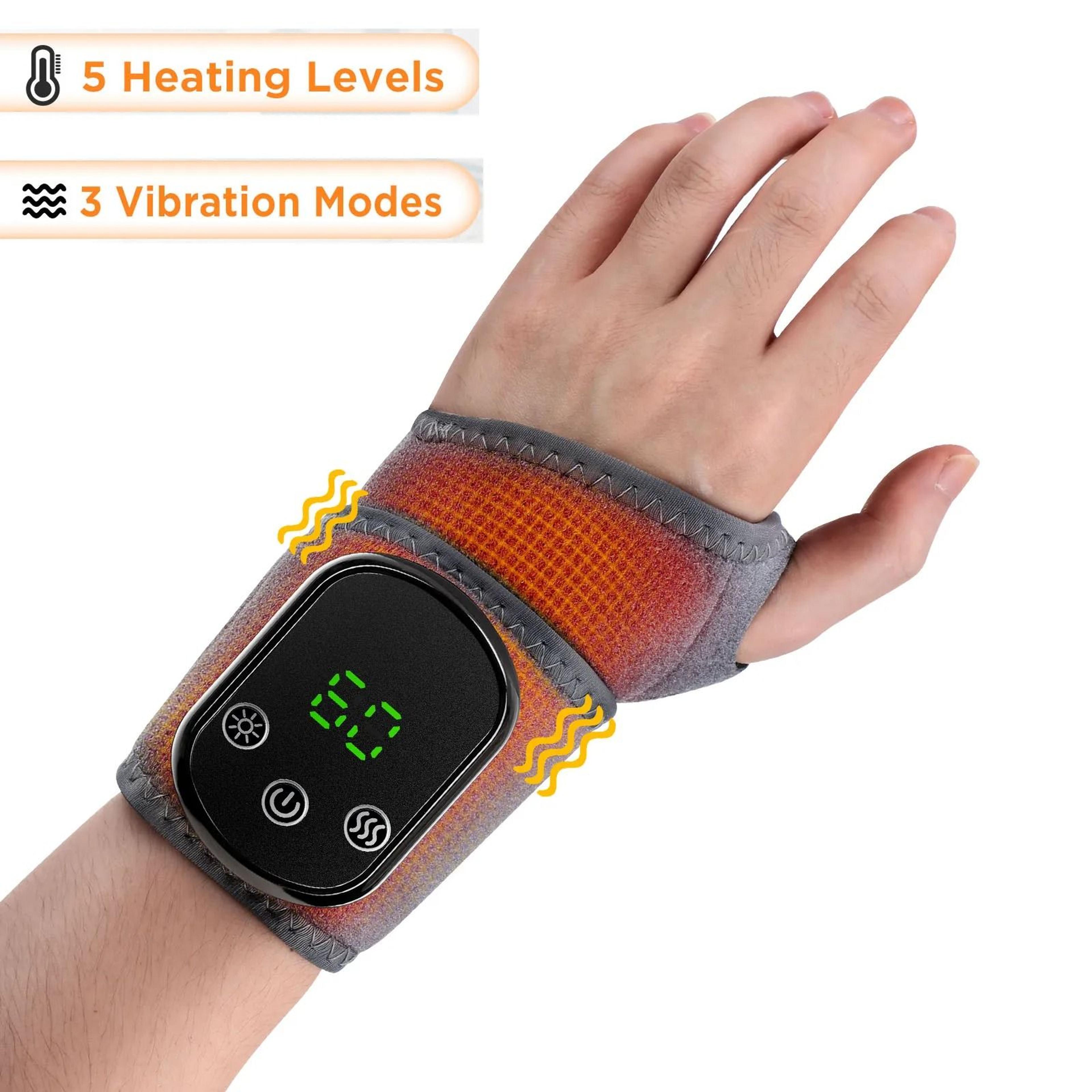 2 In 1 Heating Wrist Guard With Vibration Massage USB Adjustable Hot Compress Wristband 6