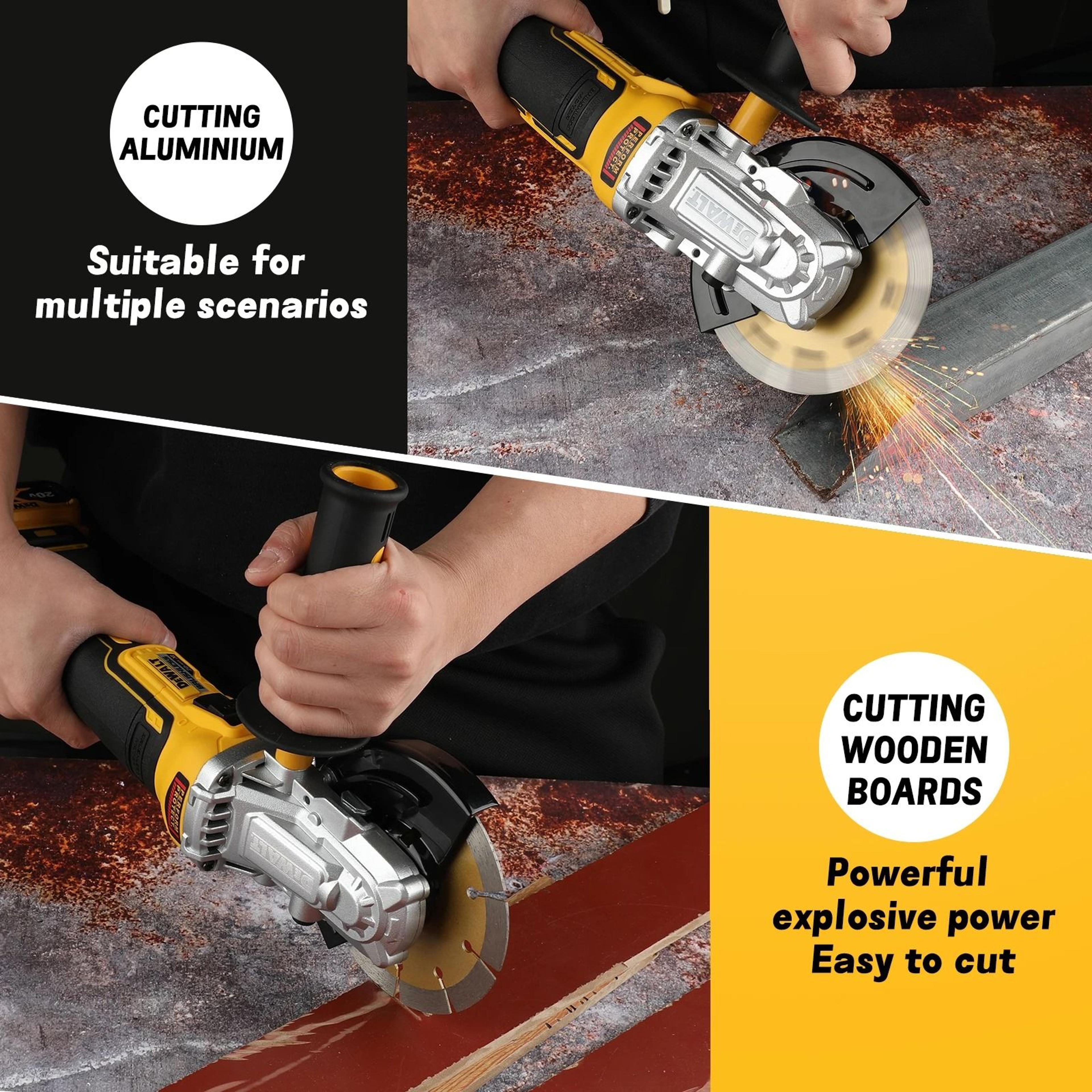 Cordless Brushless Angle Grinder With Rechargeable Battery And 125mm Cutting Disc 5
