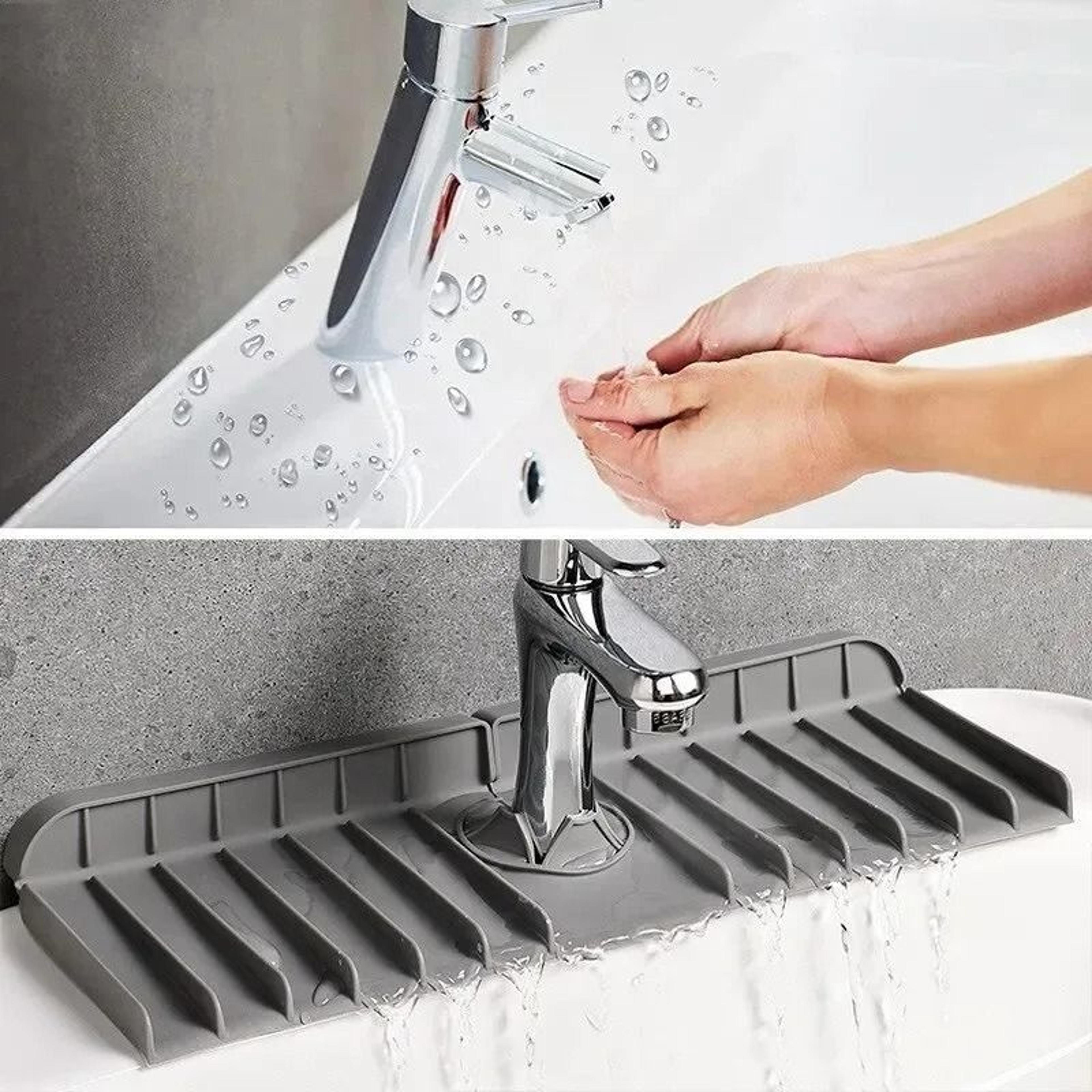 Silicone Faucet Mat Dish Soap Sponge Holder Sink Kitchen Countertop Drying Mat 5