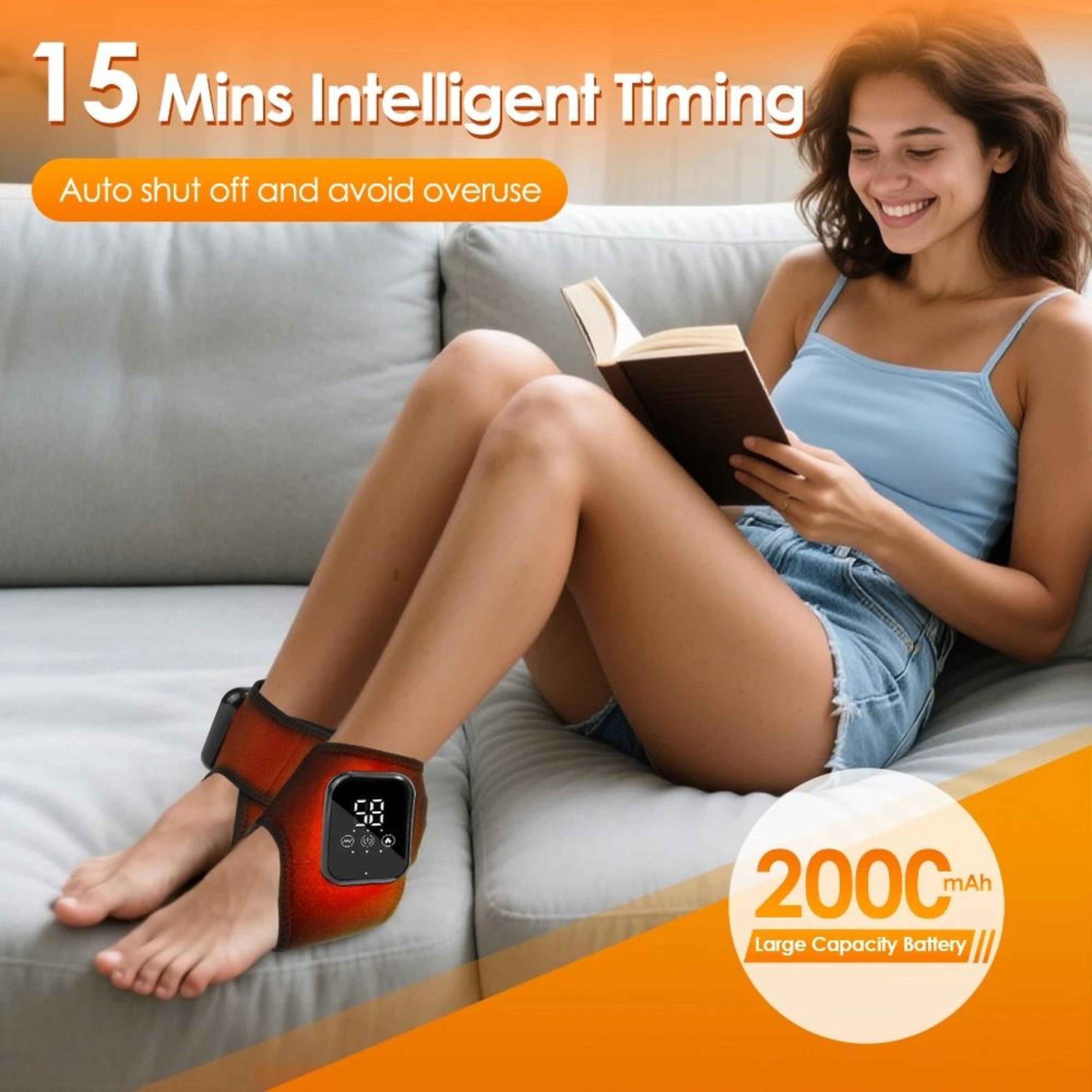 Electric Ankle Brace With Heat Compression And Vibration Massage Therapy 3