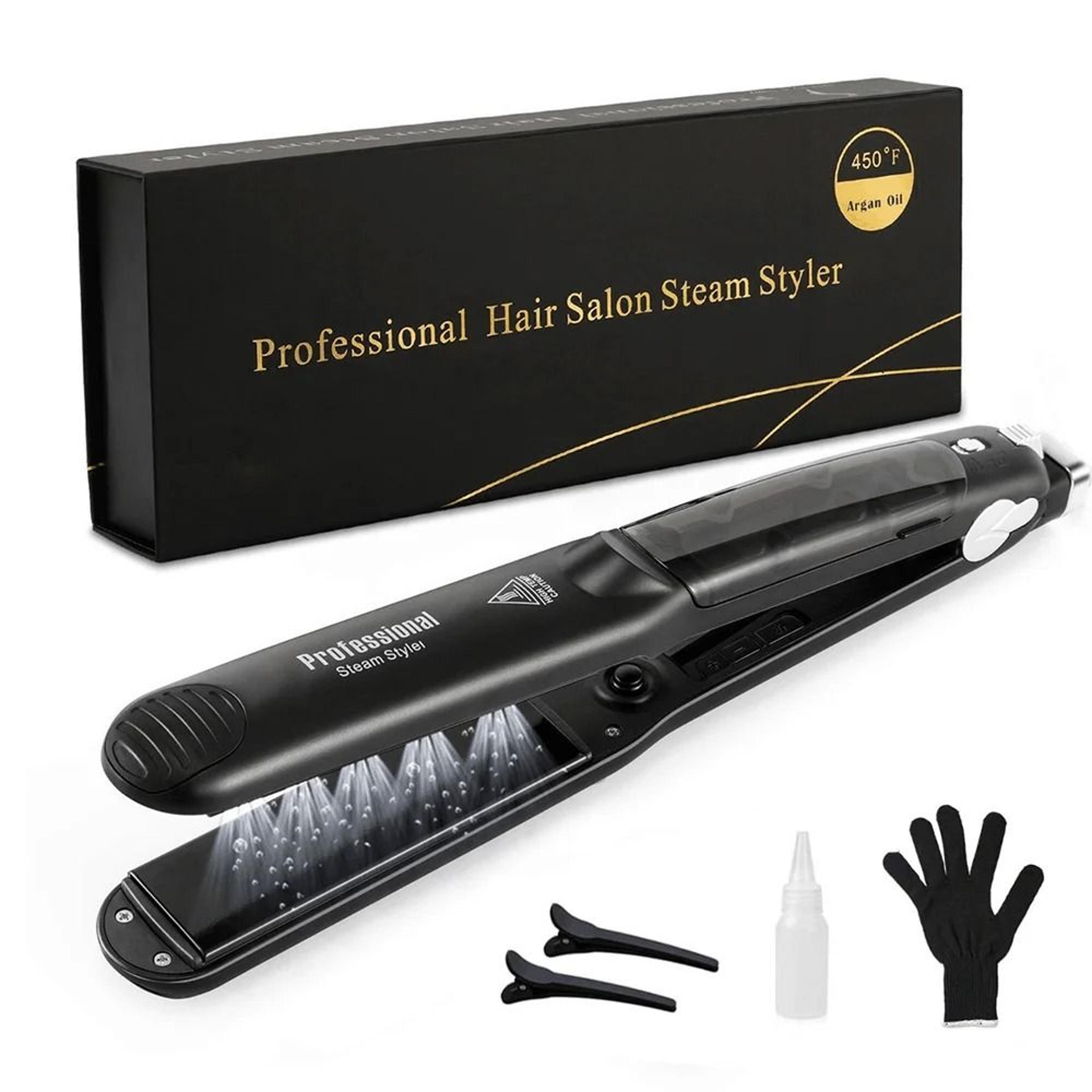 Steam Hair Straightener Professional Ceramic Vapor Flat Iron With Argan Oil Treatment 1