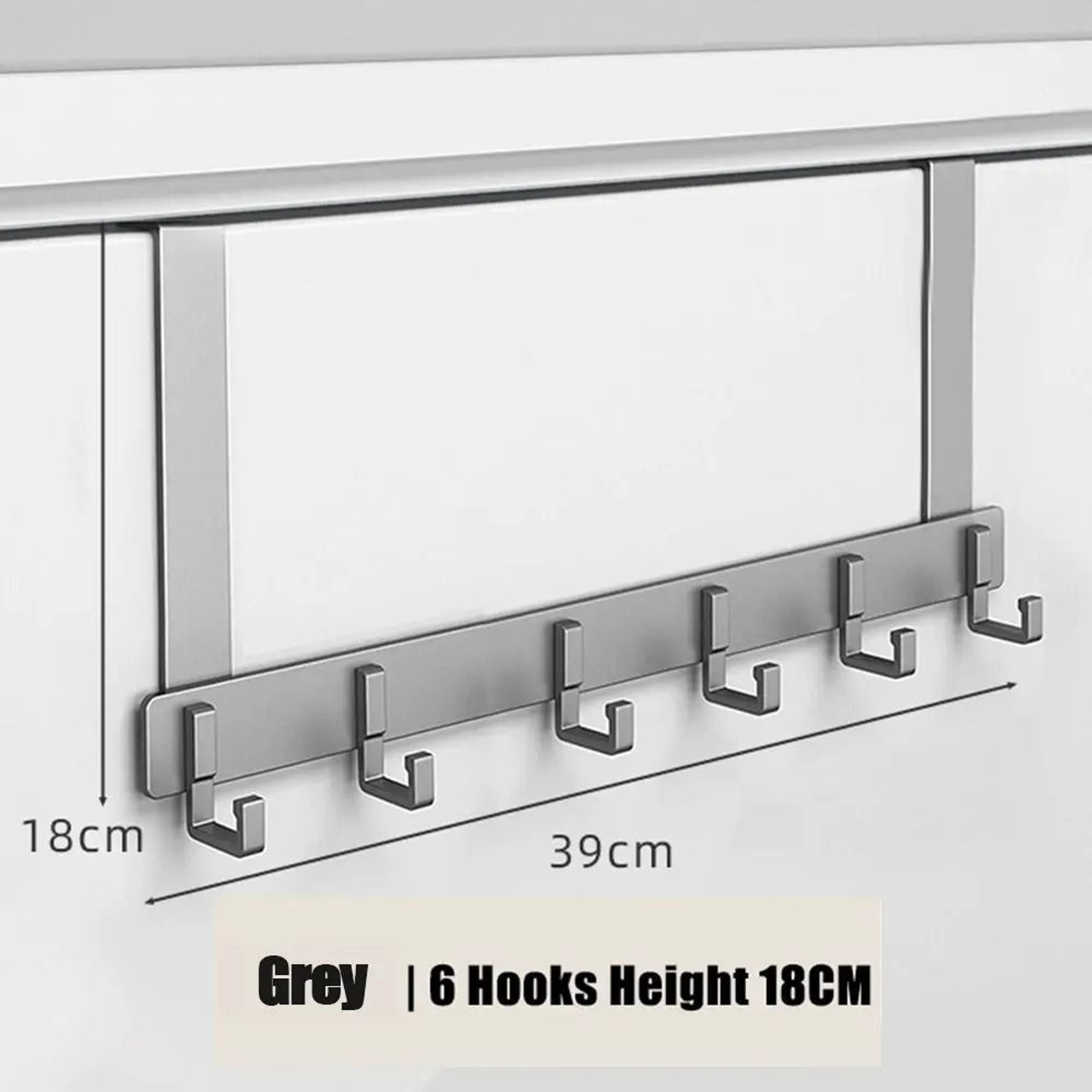 Over The Door 6 Hooks Organizer Rack For Clothes Coats Hats And Towels 12