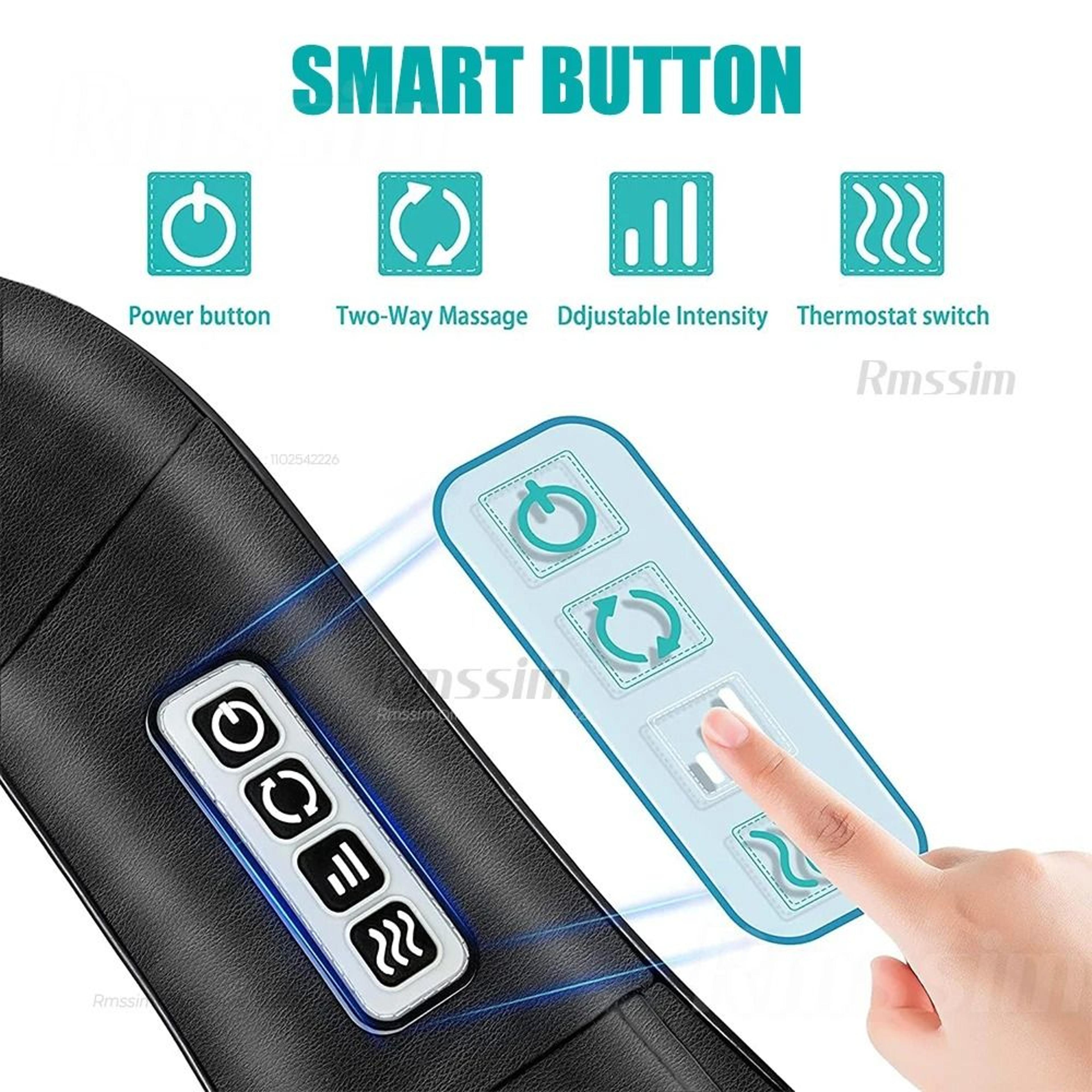 Shiatsu Neck And Shoulder Massager Heated Deep Kneading Back And Body Massage Pillow 3