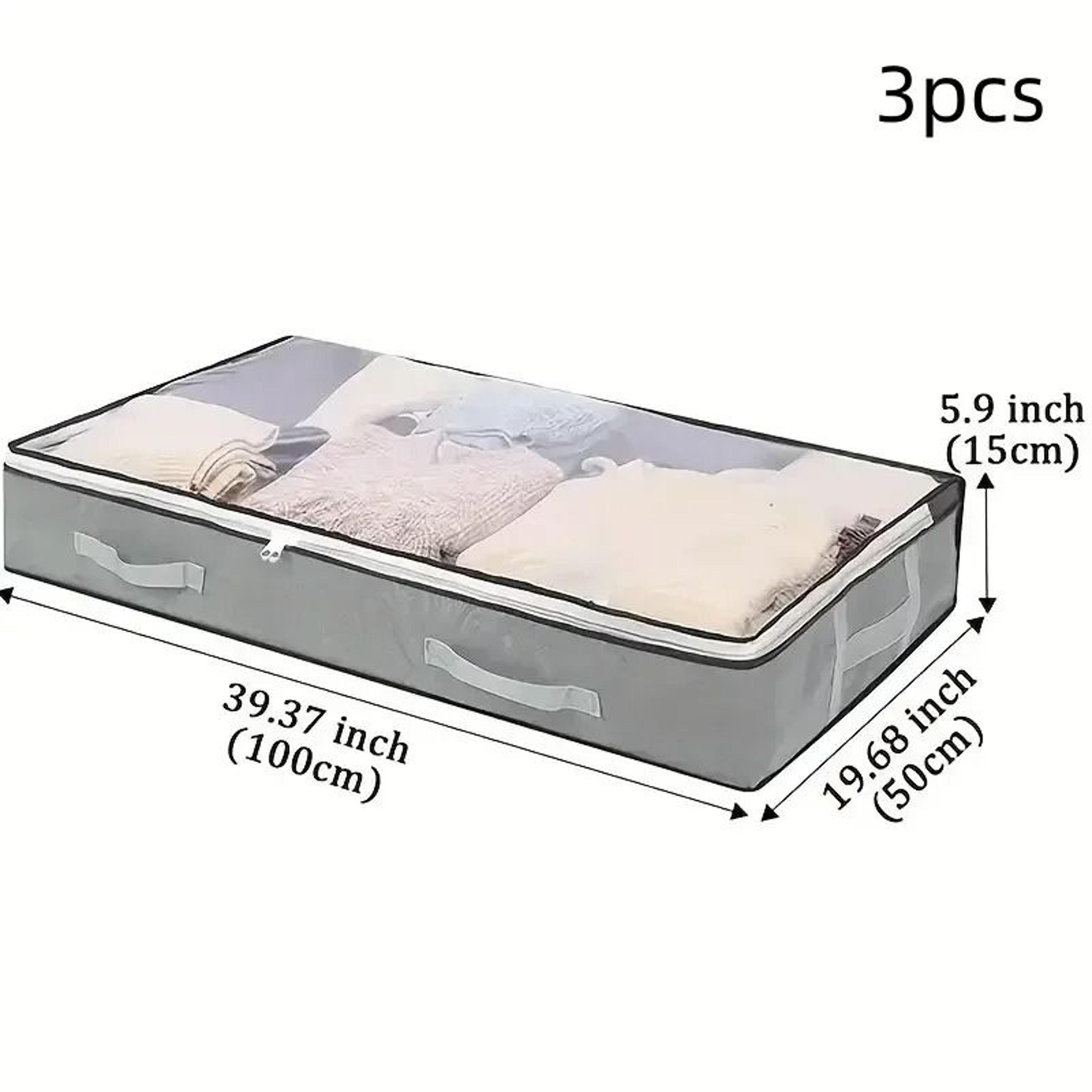 Under Bed Storage Box Dustproof Organizer With Reinforced Handles For Comforters And Toys 7