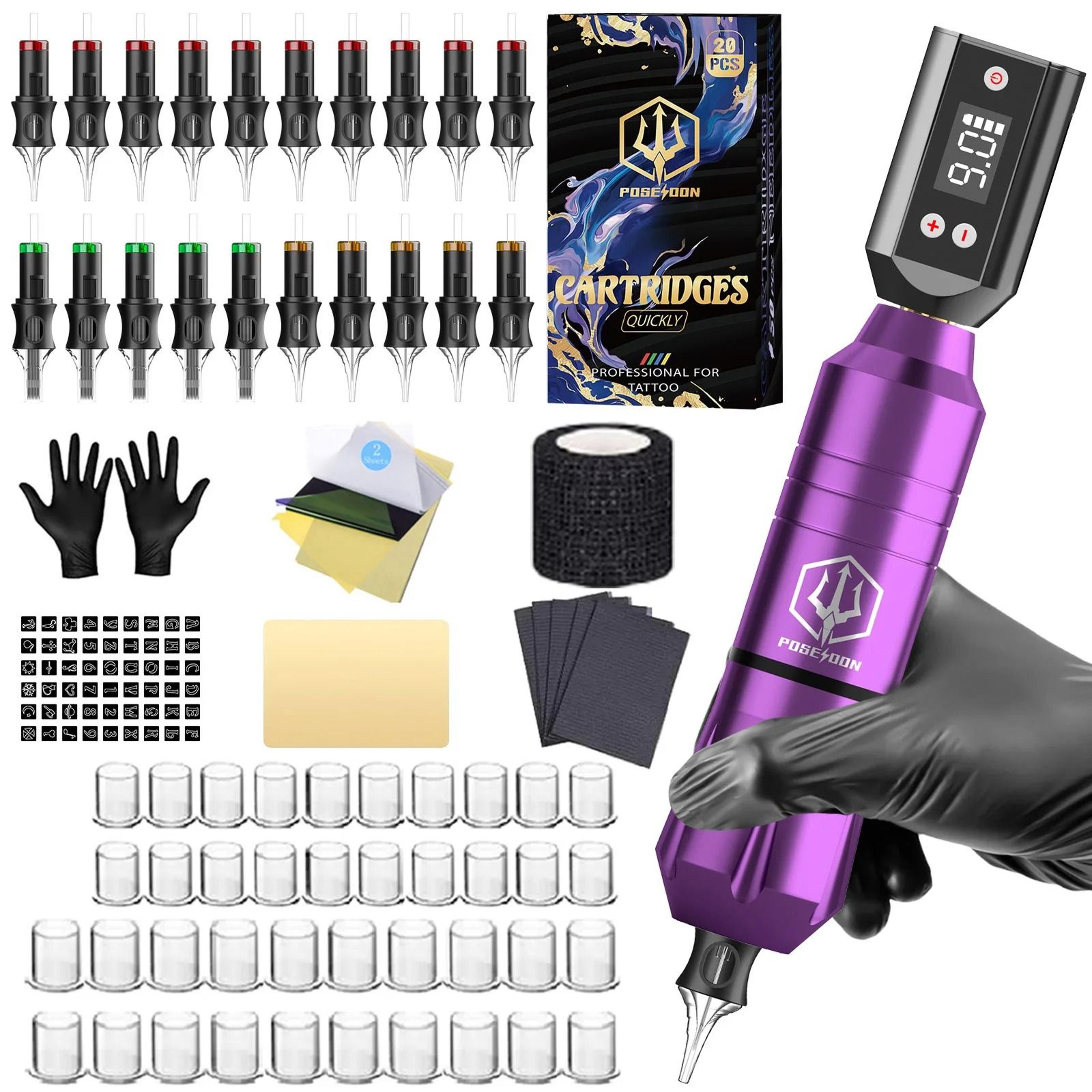 Professional Tattoo Pen Kit Permanent Makeup Machine With Power Supply And Needles 2