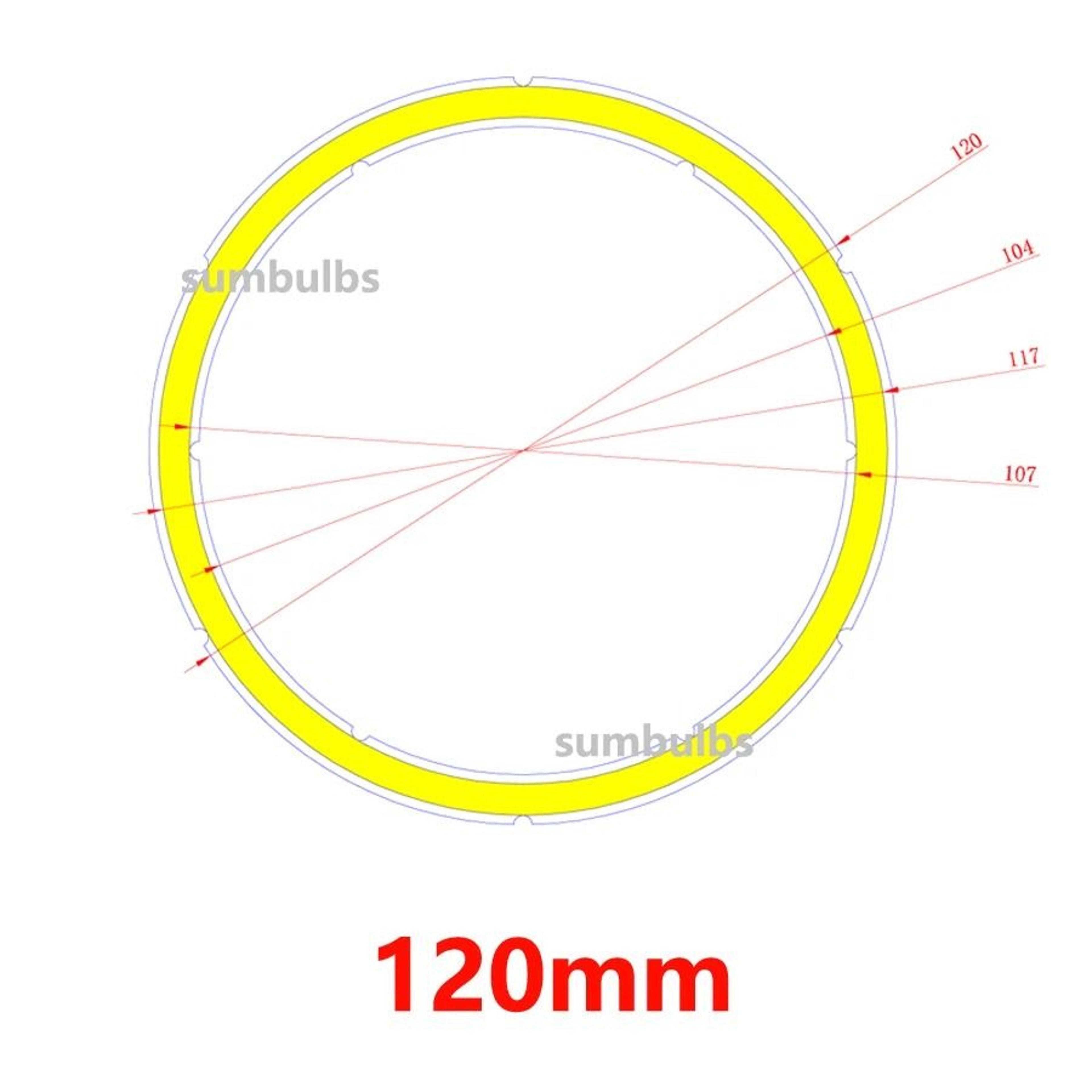 Angel Eyes COB LED Ring Light Source For DIY Car Headlights 12V DC 17