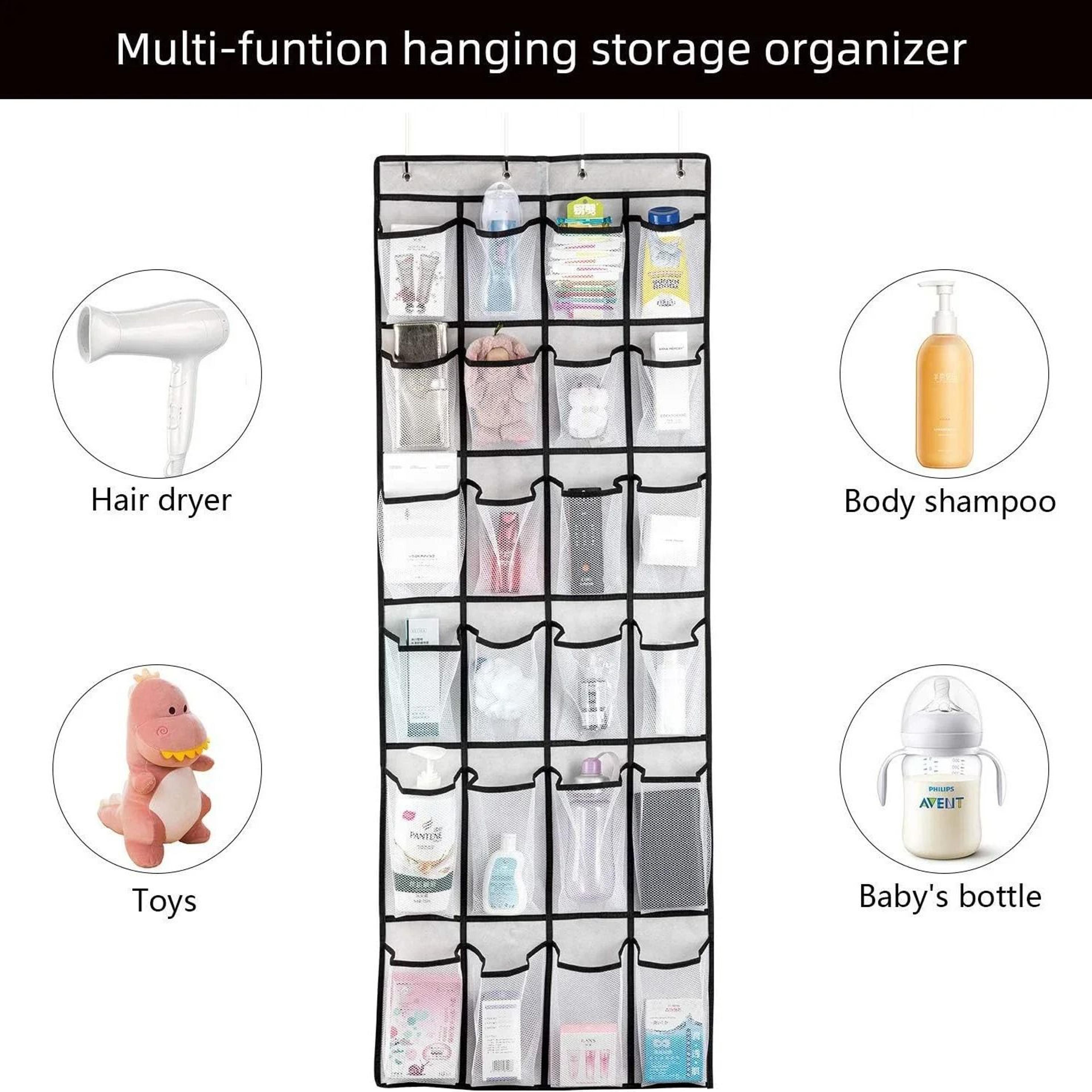 OvertheDoor Hanging Shoe Organizer With 24 Large Mesh Pockets 3