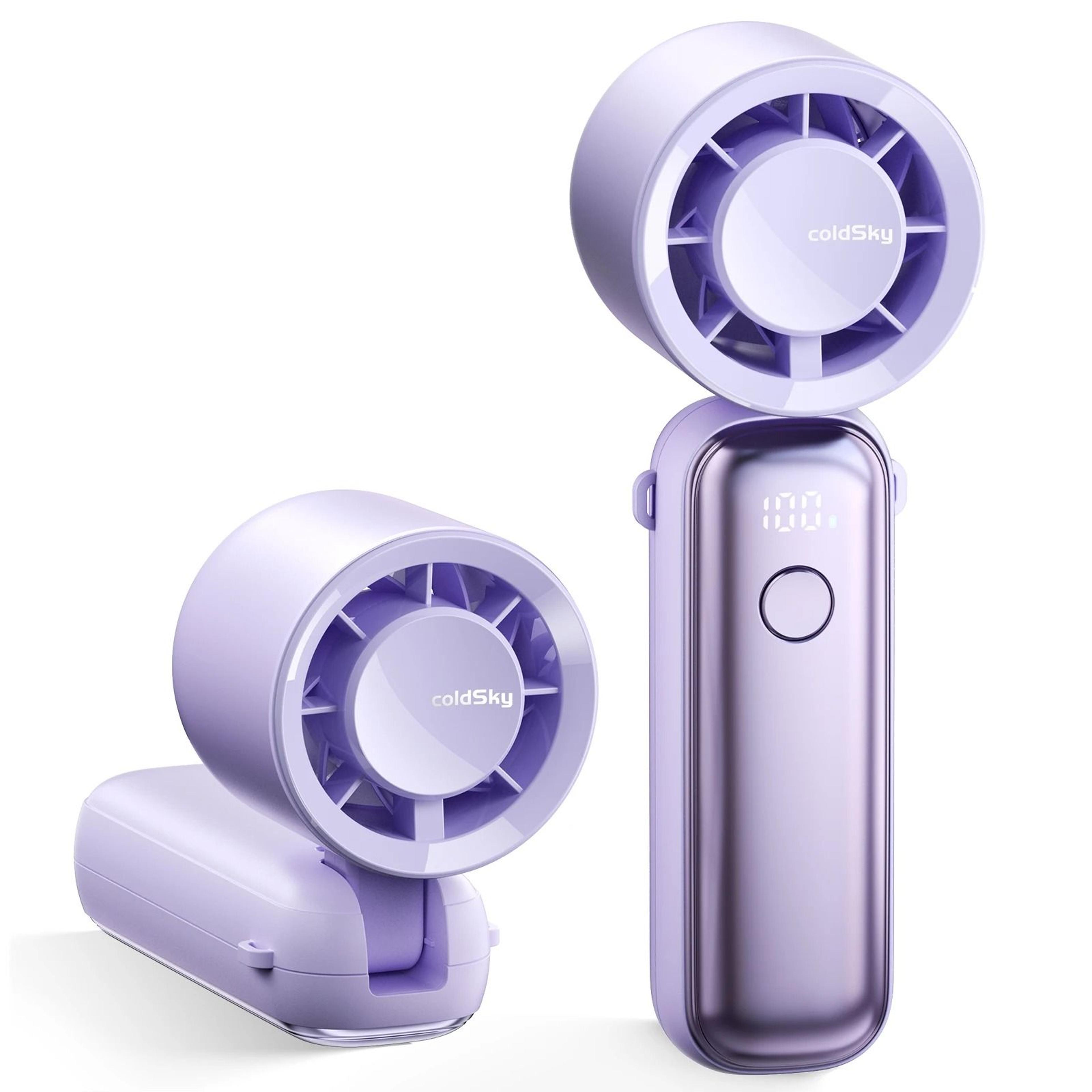 Portable Handheld Turbo Fan 5000mAh Rechargeable Foldable Desk And Neck Fan With 6 Speeds And Digit 6