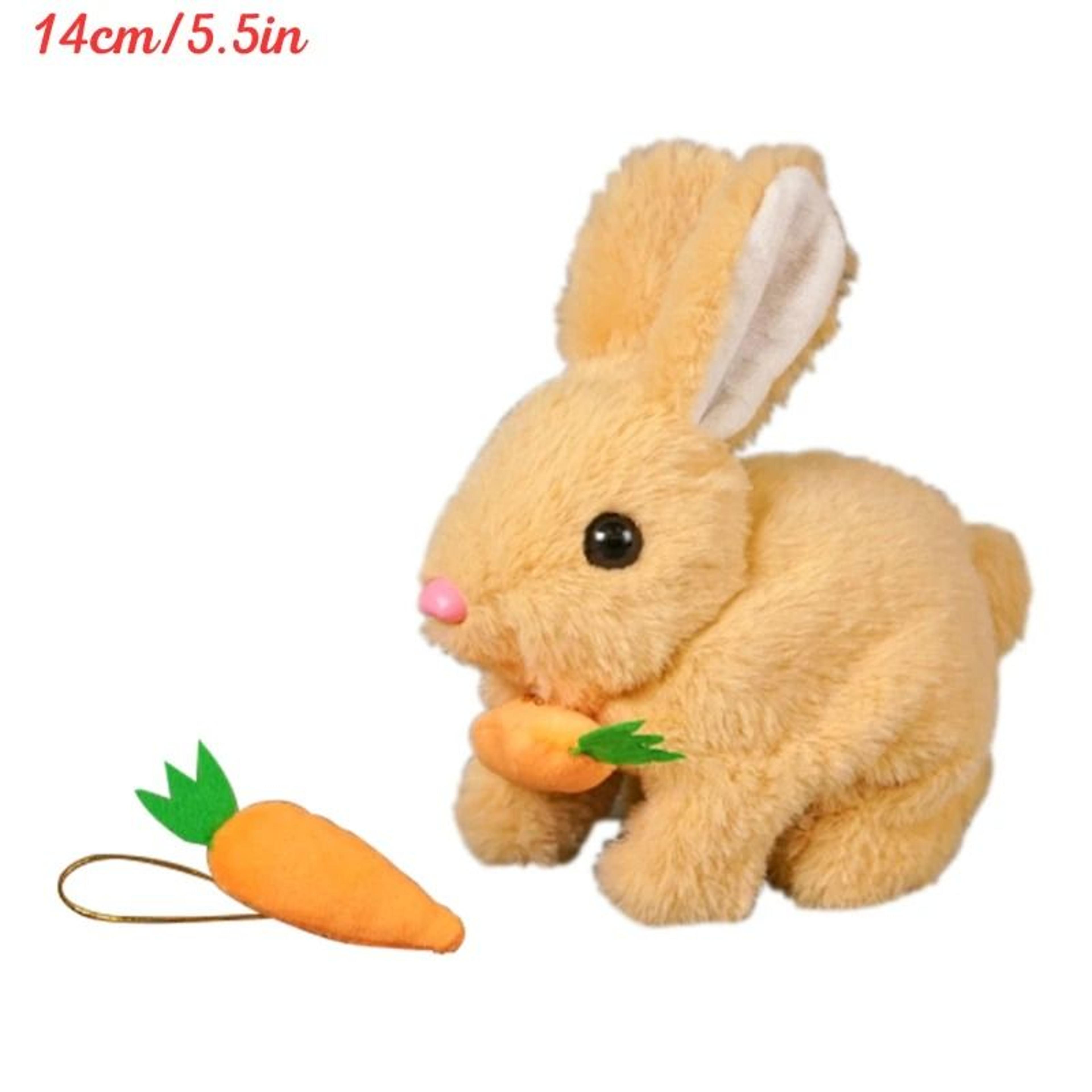 Electric Rabbit Plush Toy With Carrot  Walking EarWiggling And TailWagging Interactive Bunny For Ki 12