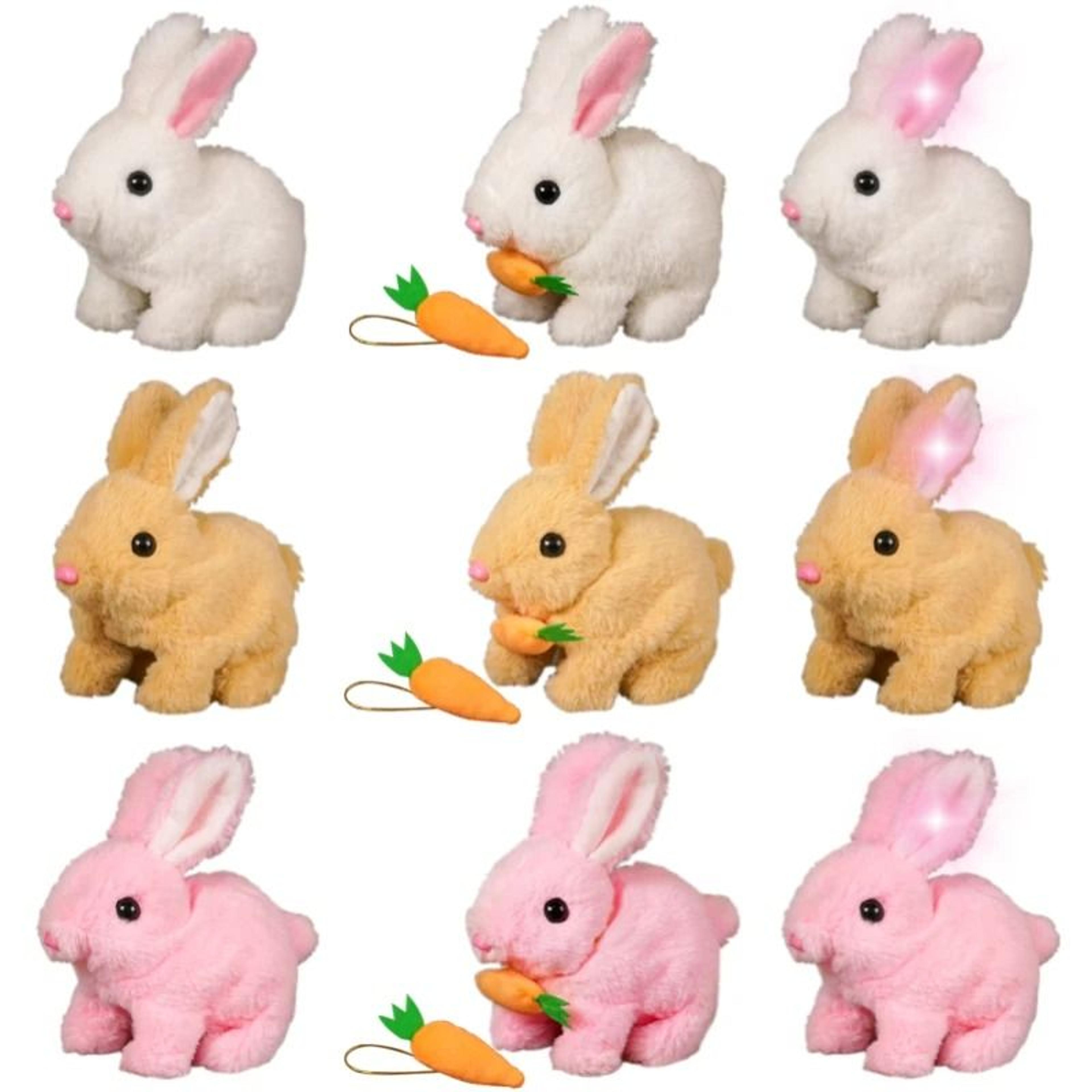 Electric Rabbit Plush Toy With Carrot  Walking EarWiggling And TailWagging Interactive Bunny For Ki 1