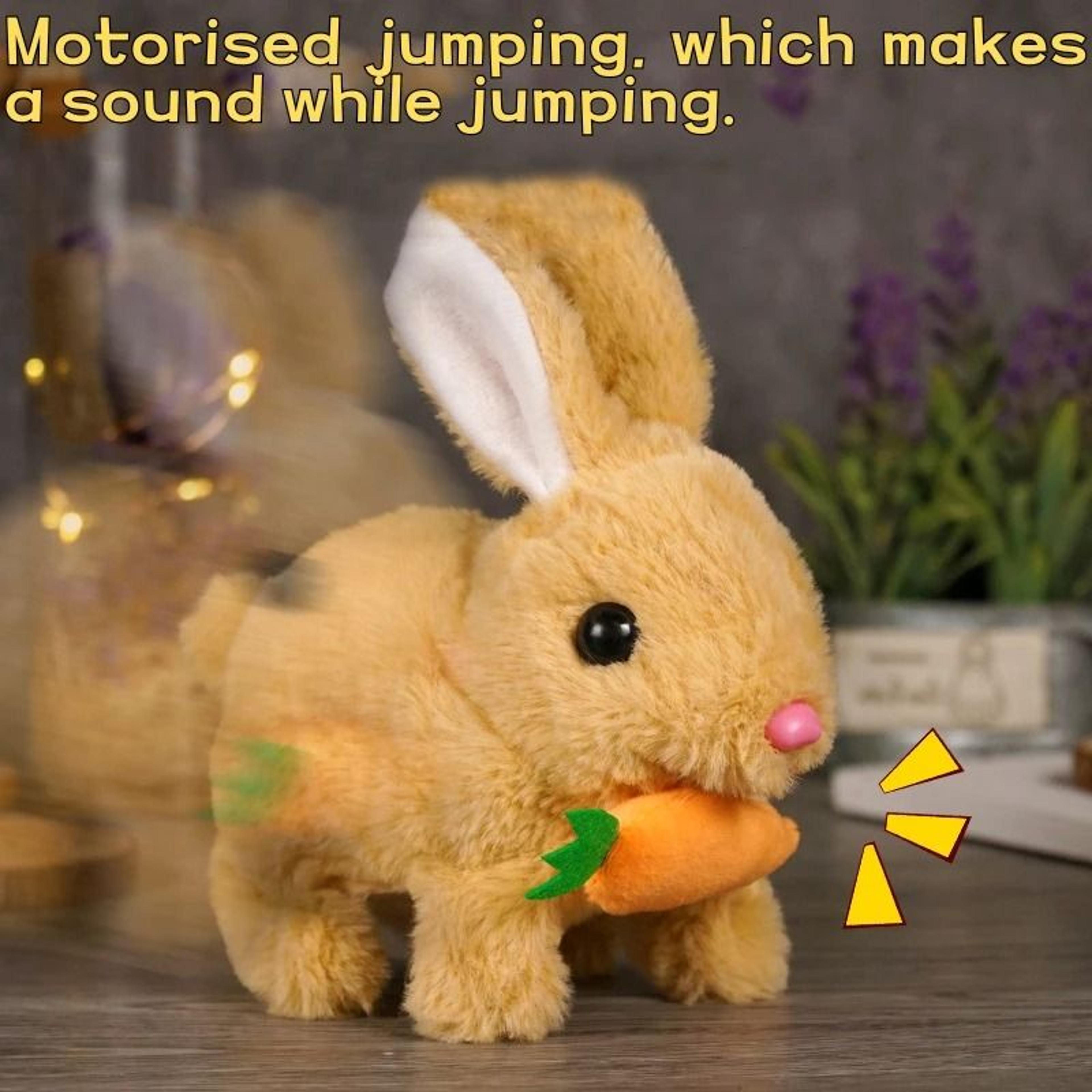 Electric Rabbit Plush Toy With Carrot  Walking EarWiggling And TailWagging Interactive Bunny For Ki 3