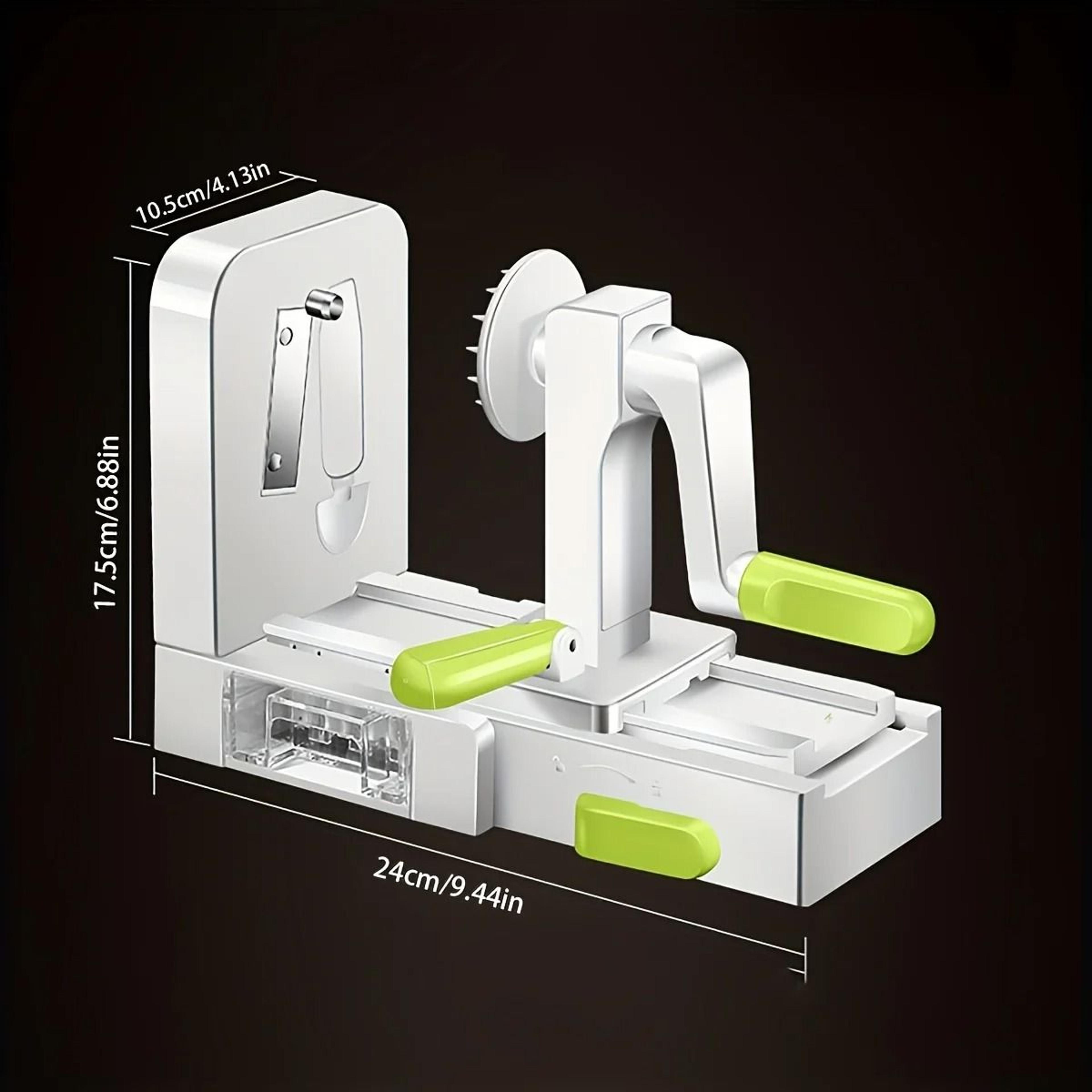 Stainless Steel Potato Noodle Maker And Vegetable Spiralizer With Foldable Design And Rotary Grater 3