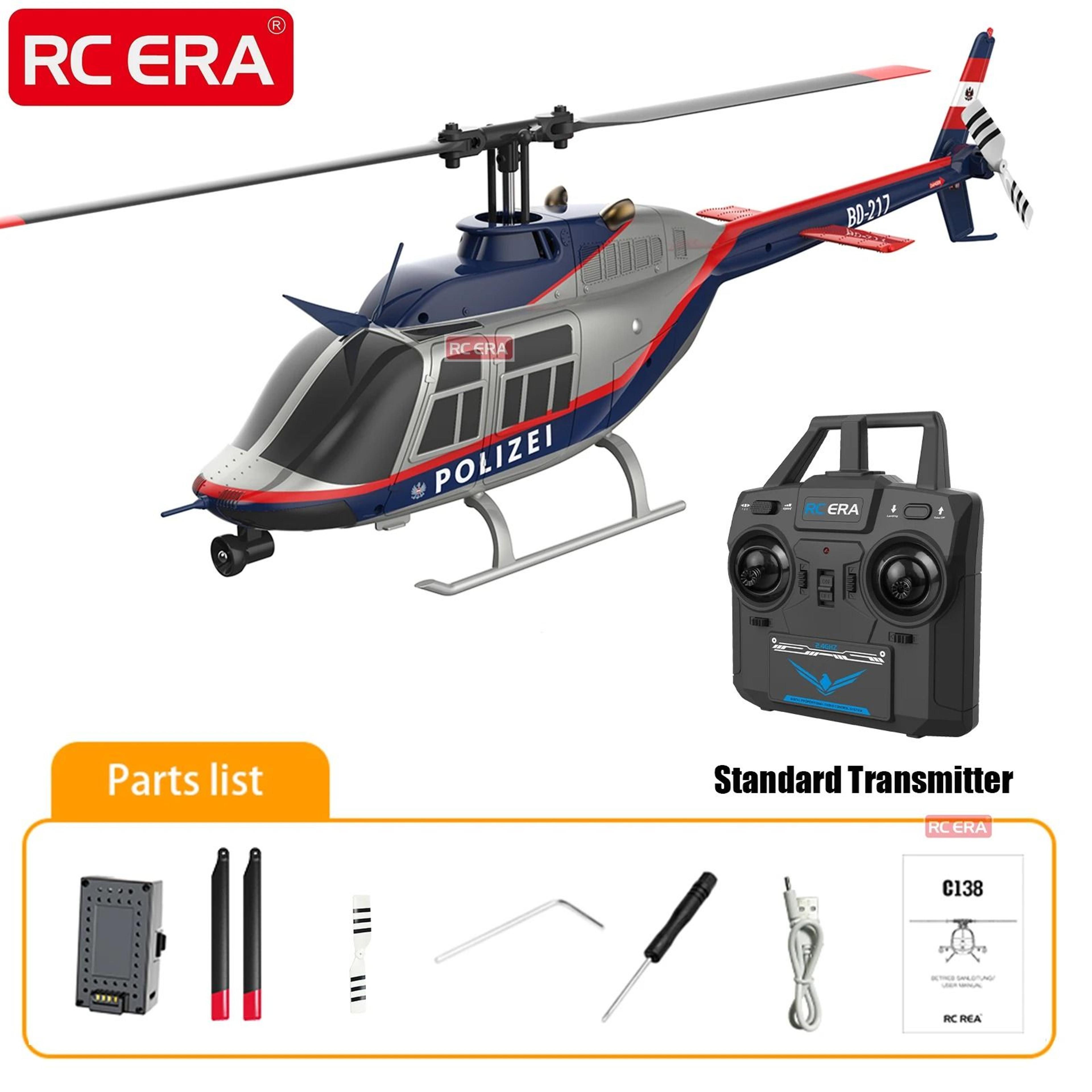 RC ERA C138 Jet Ranger Helicopter With 6Axis Gyro Stabilization And Altitude Hold 1