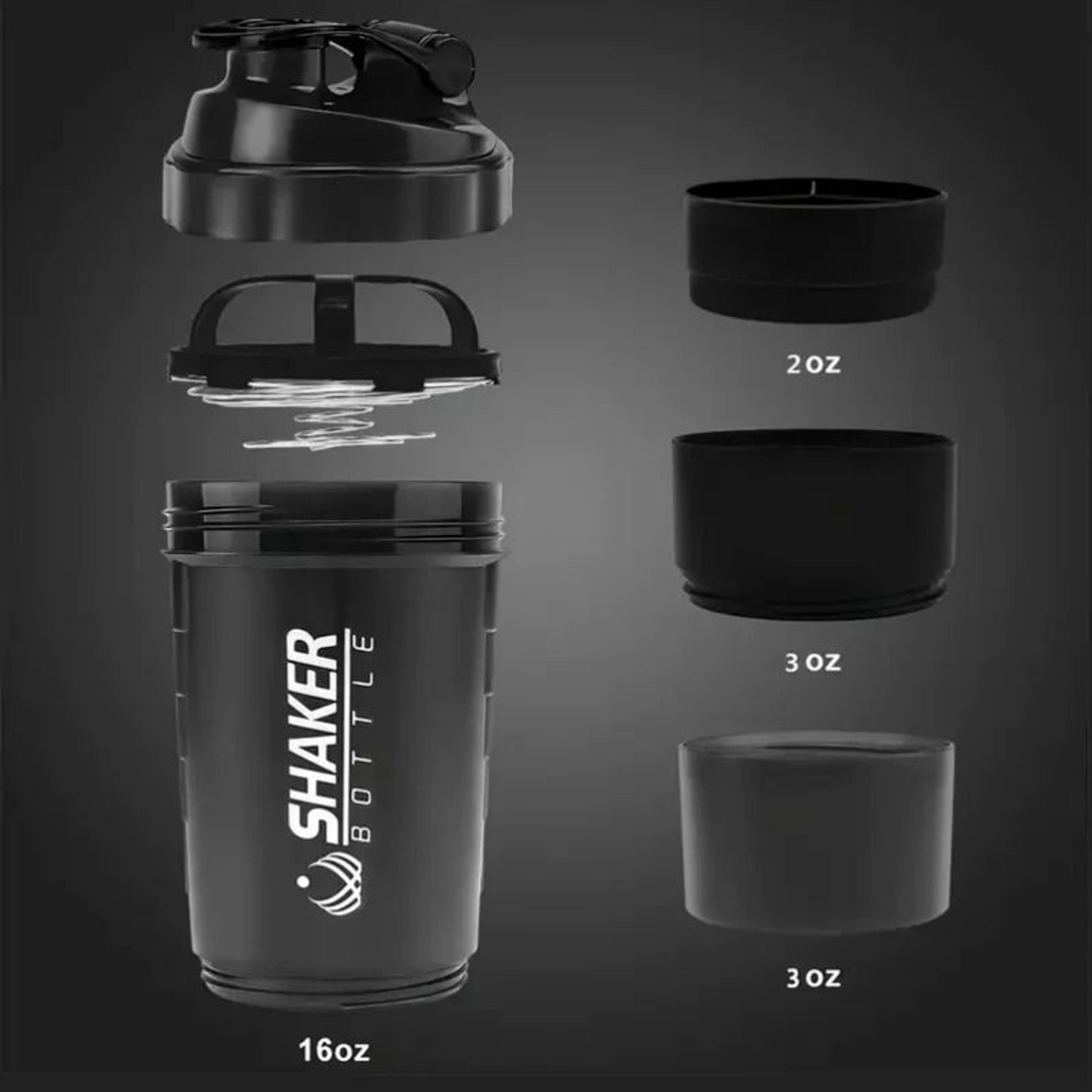 Shaker Bottle With Power Container 2 Tiers Protein Shakes Powder Shaker Bottle Sports Water Bottle  3