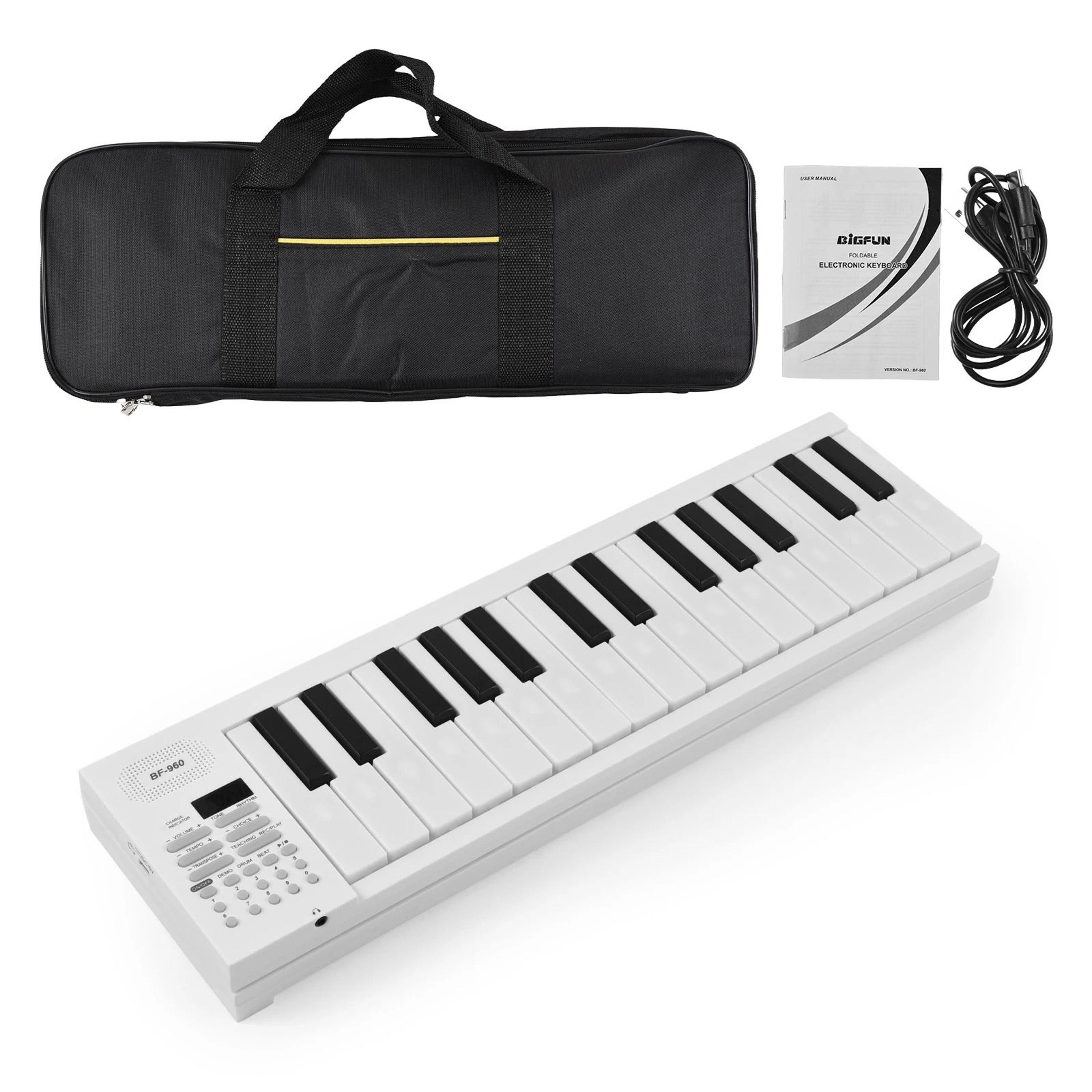 61 Key Foldable Electronic Piano With LED Display And Built In Battery For Portable Music Practice  5