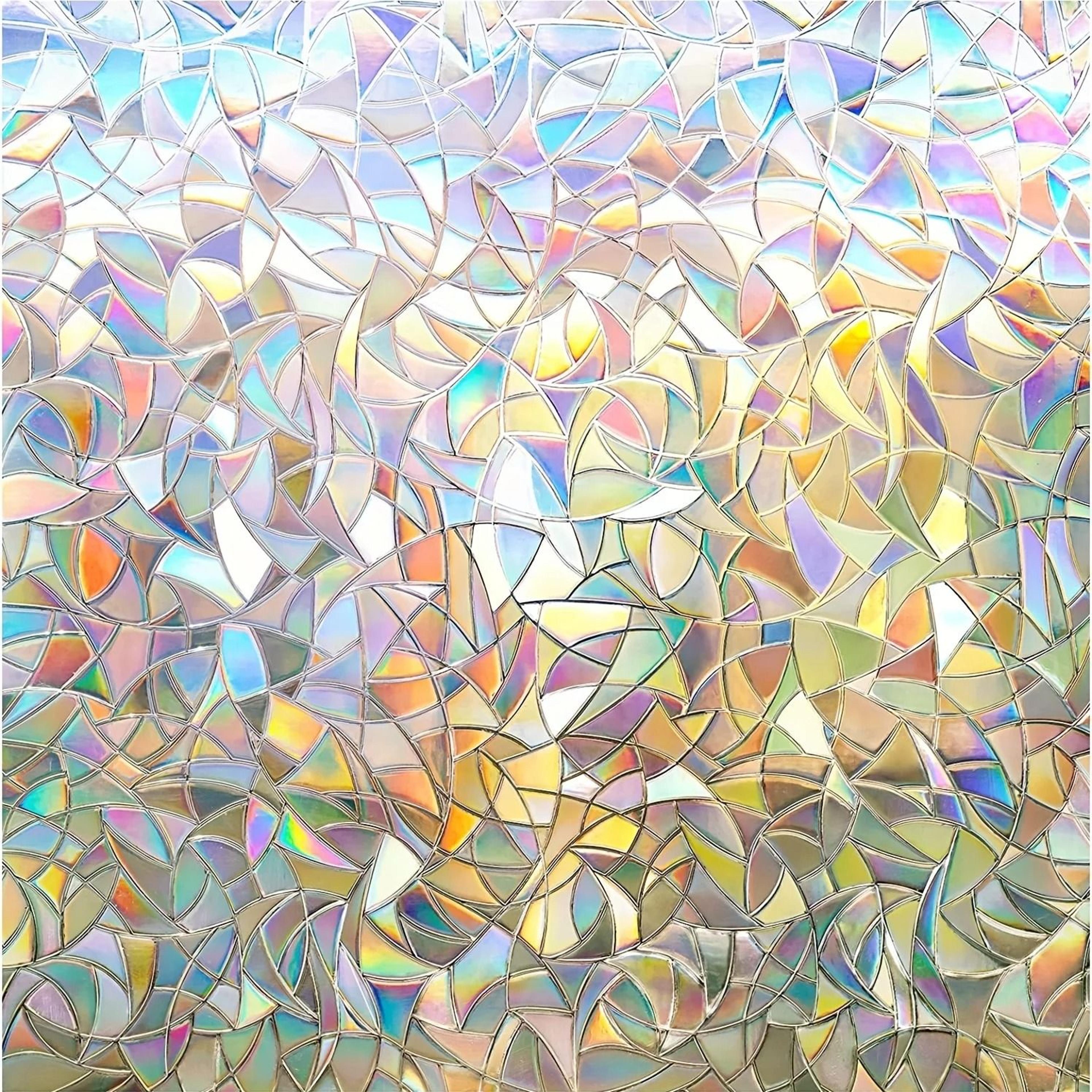 3D Decorative Privacy Window Film Stained Glass Static Cling Vinyl Sticker 1