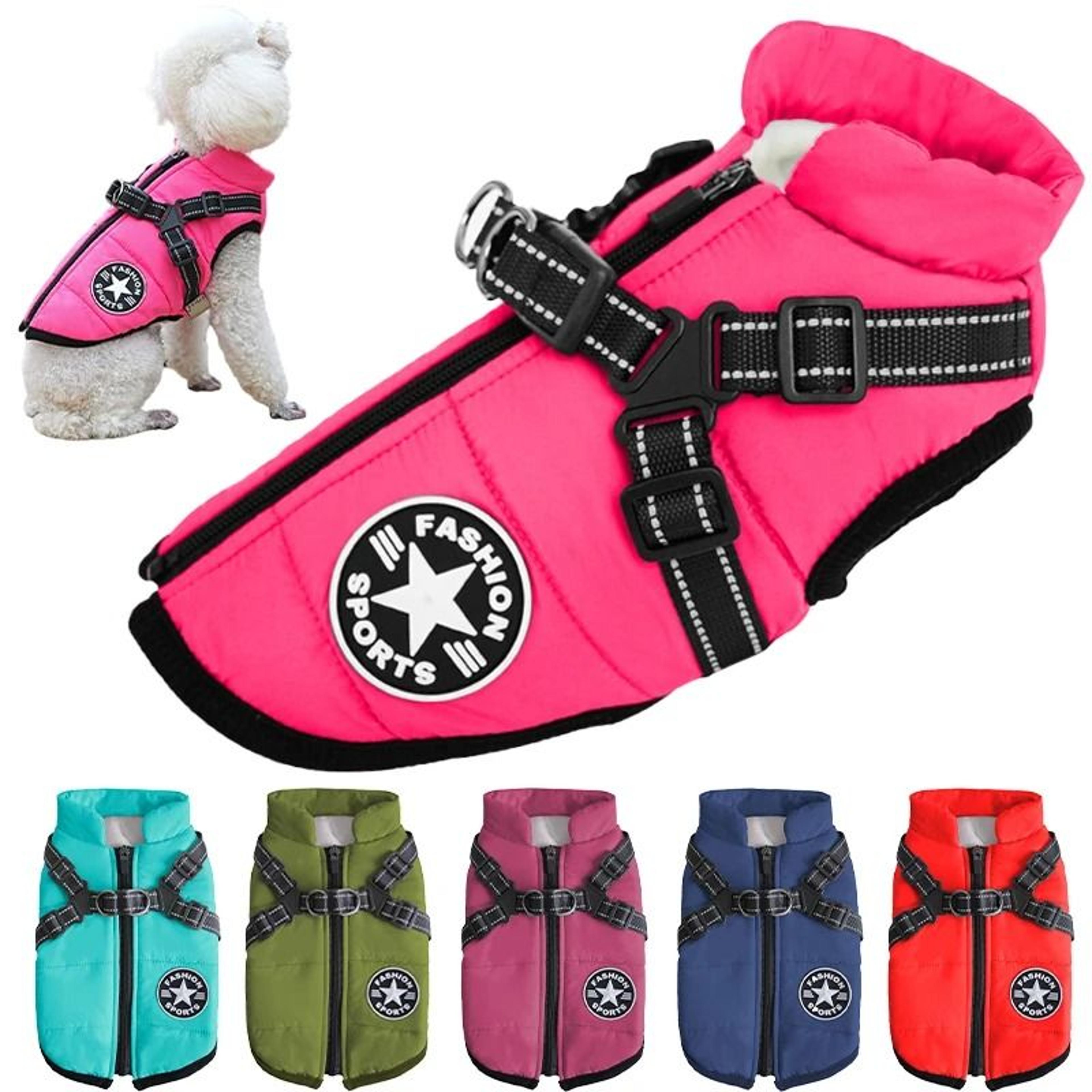 Waterproof Warm Dog Jacket With Built In Harness Winter Coat For Small And Large Dogs 1