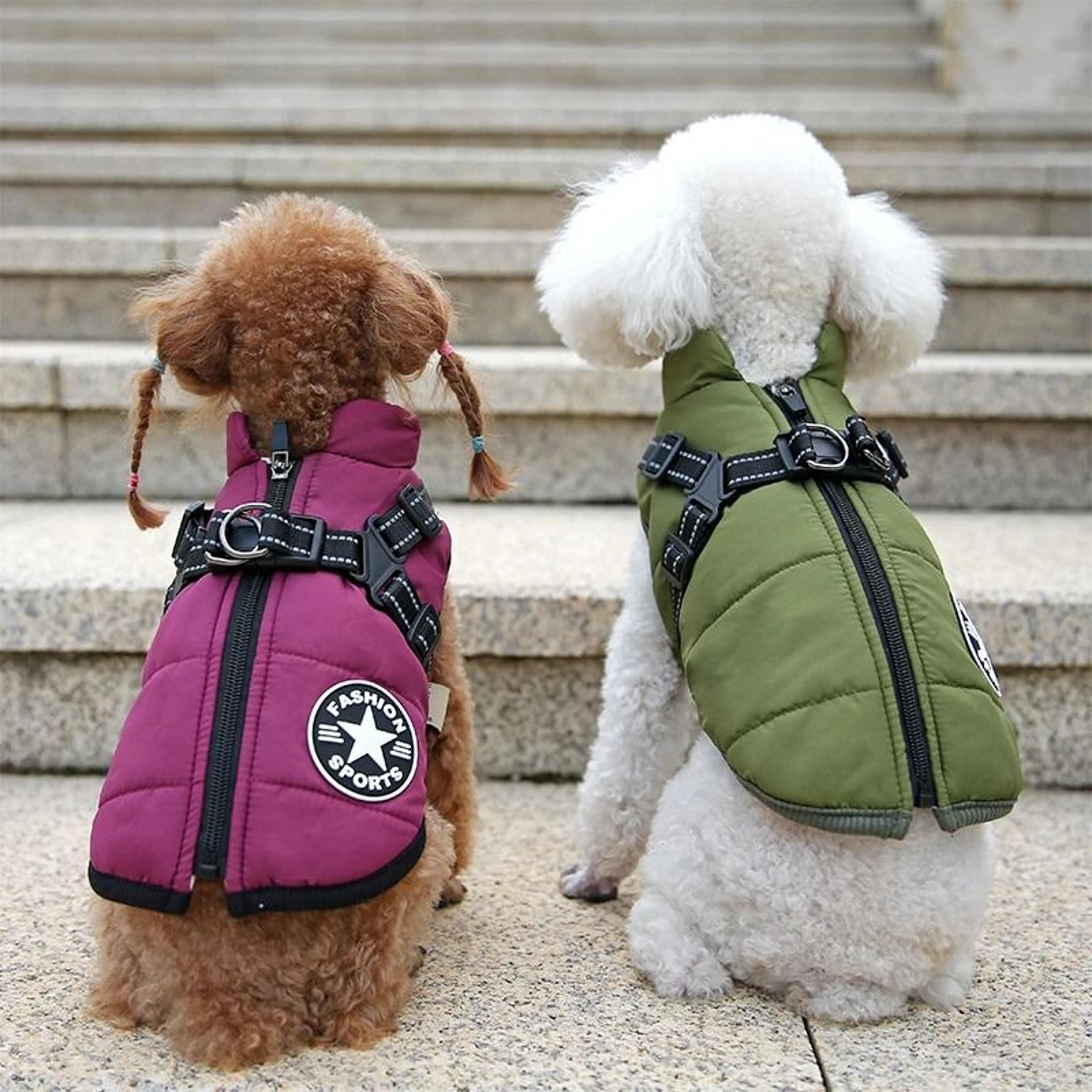 Waterproof Warm Dog Jacket With Built In Harness Winter Coat For Small And Large Dogs 4