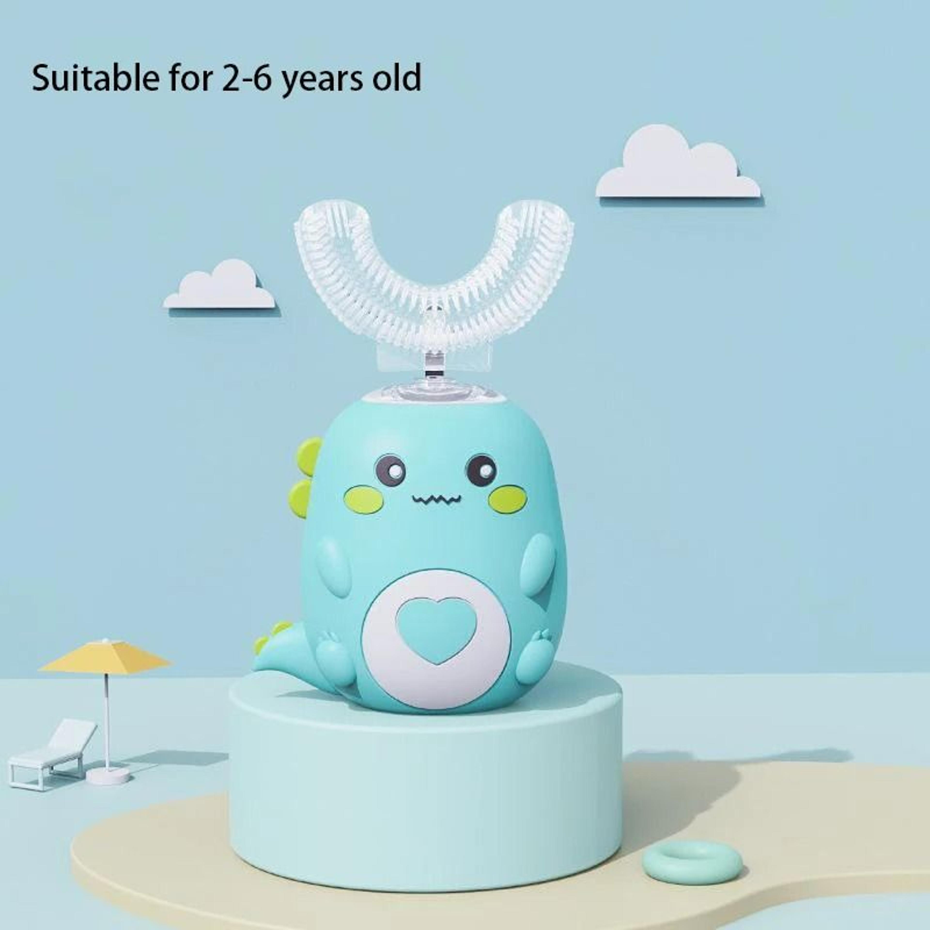 Kids U Shaped Electric Toothbrush 360 Automatic Silicone Sonic Toothbrush With Cartoon Design 9