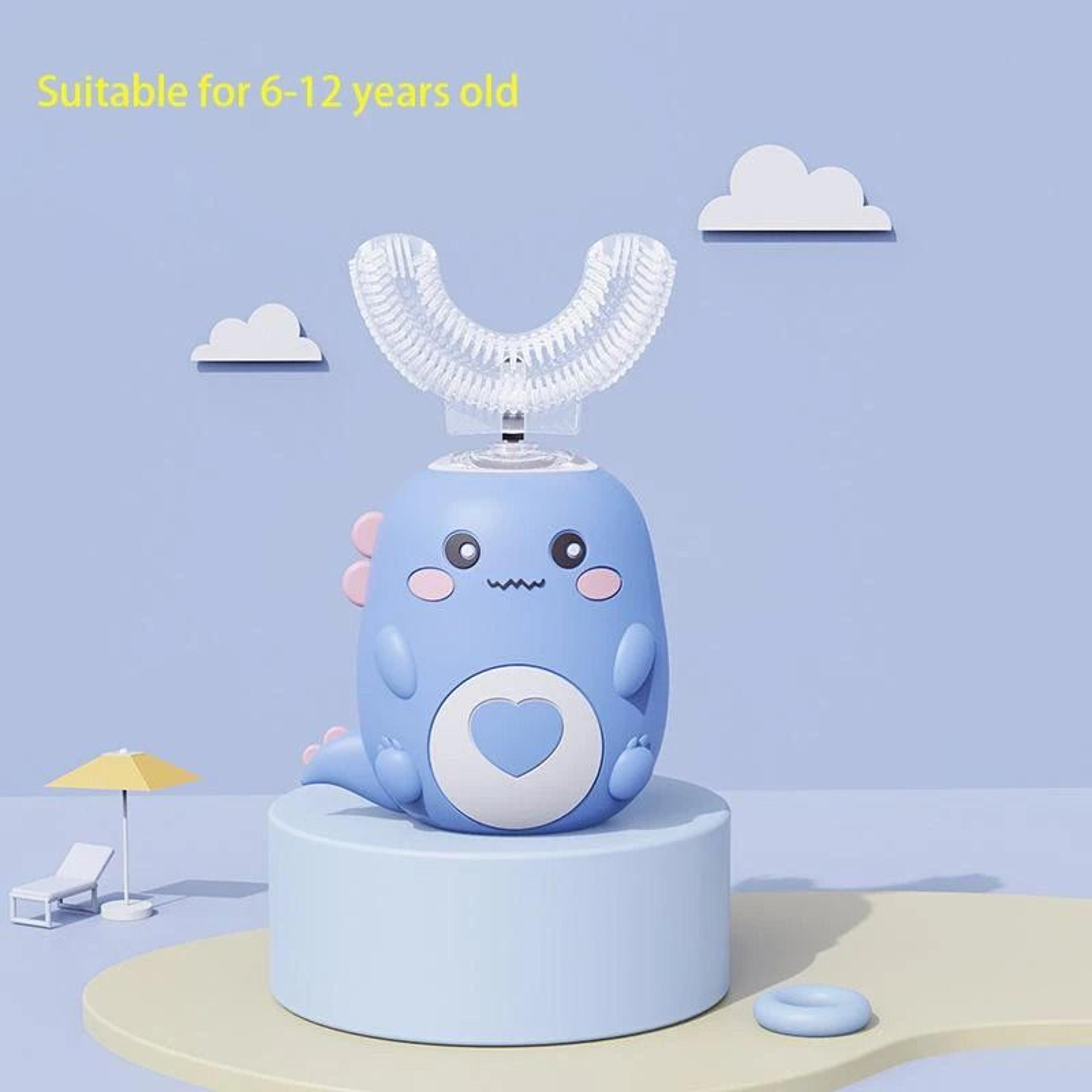 Kids U Shaped Electric Toothbrush 360 Automatic Silicone Sonic Toothbrush With Cartoon Design 11