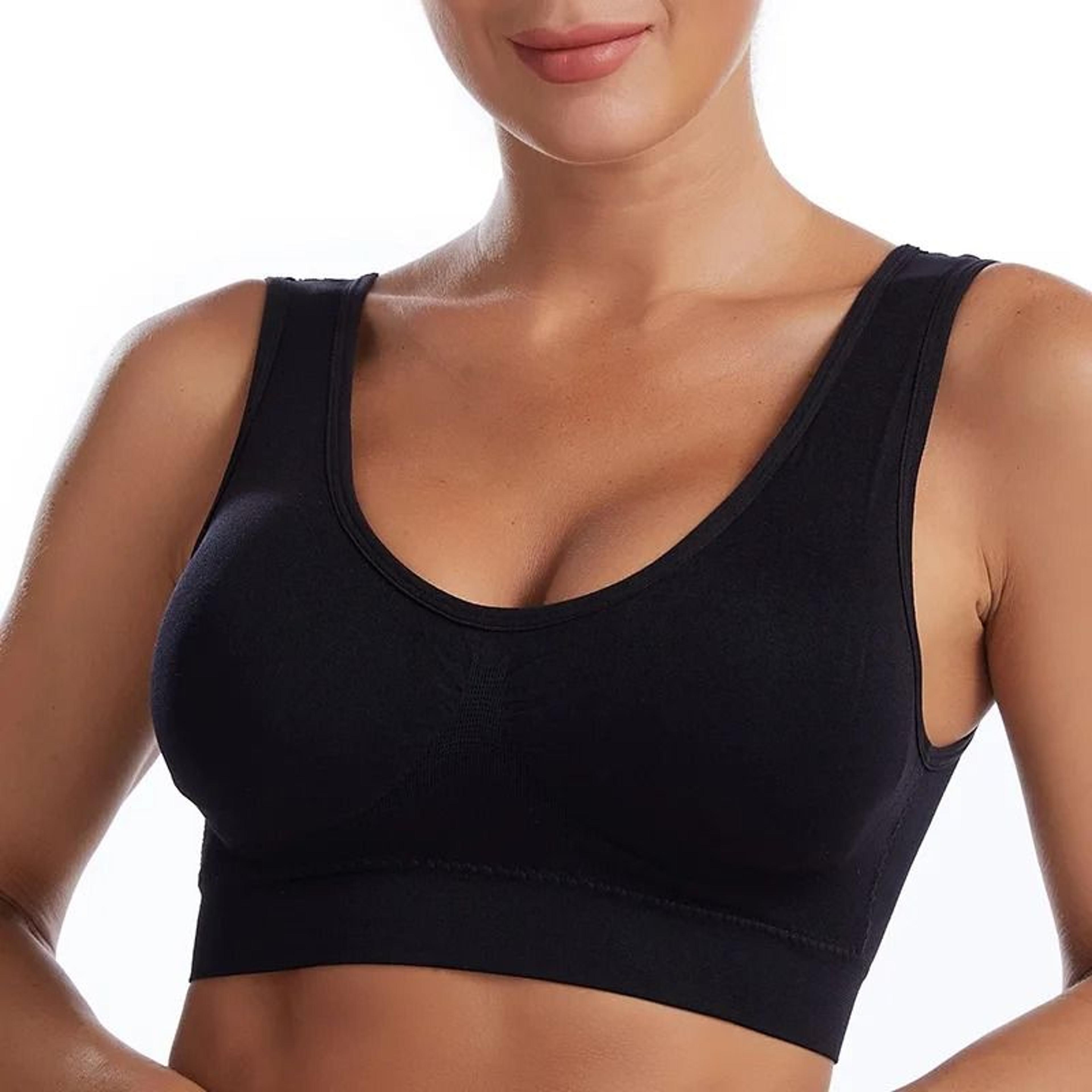 plus size seamless wireless bra for women adjustable non underwire yoga and sports vest