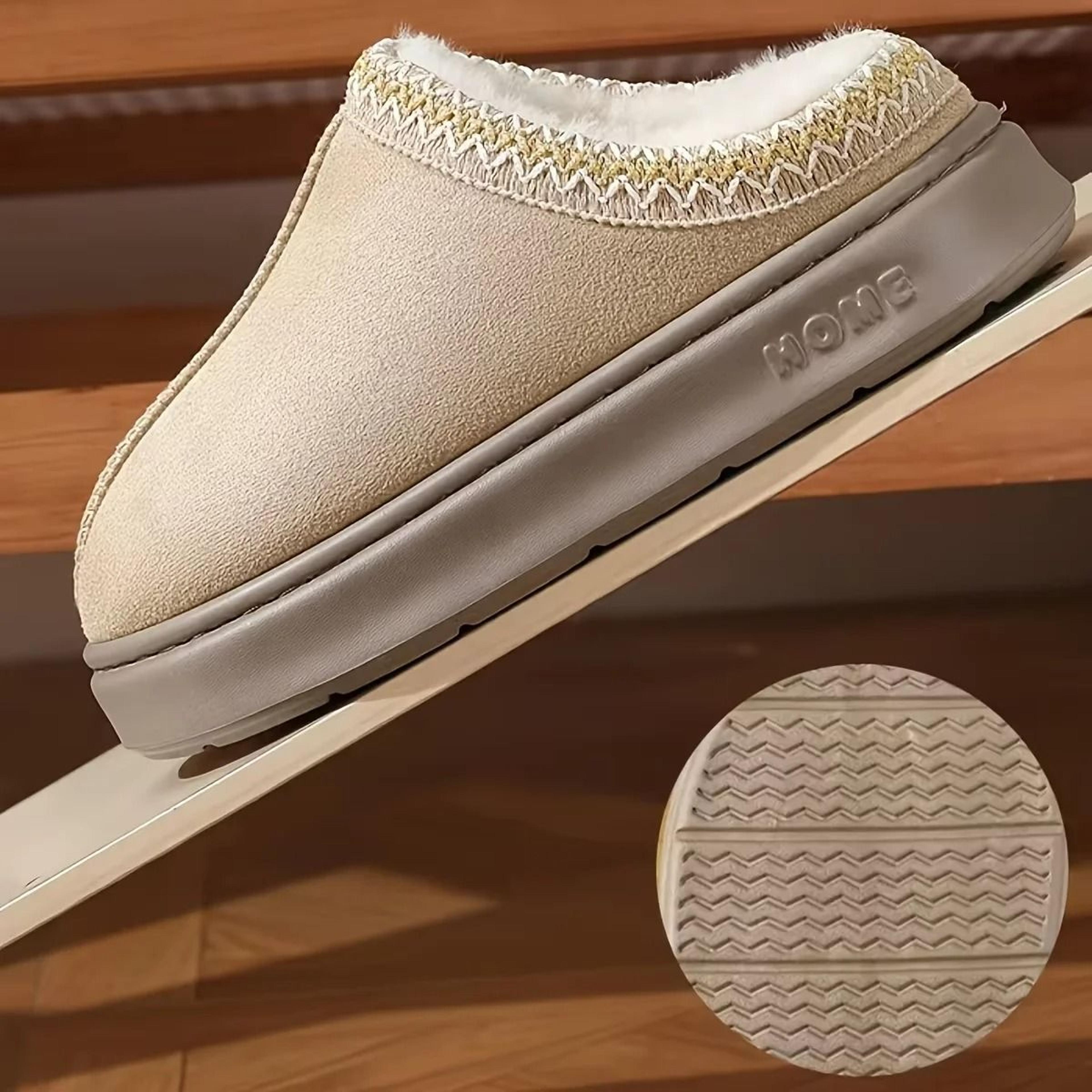 Women Comfort Lined Winter Slippers Soft Sole Indoor Outdoor Warm Shoes 9