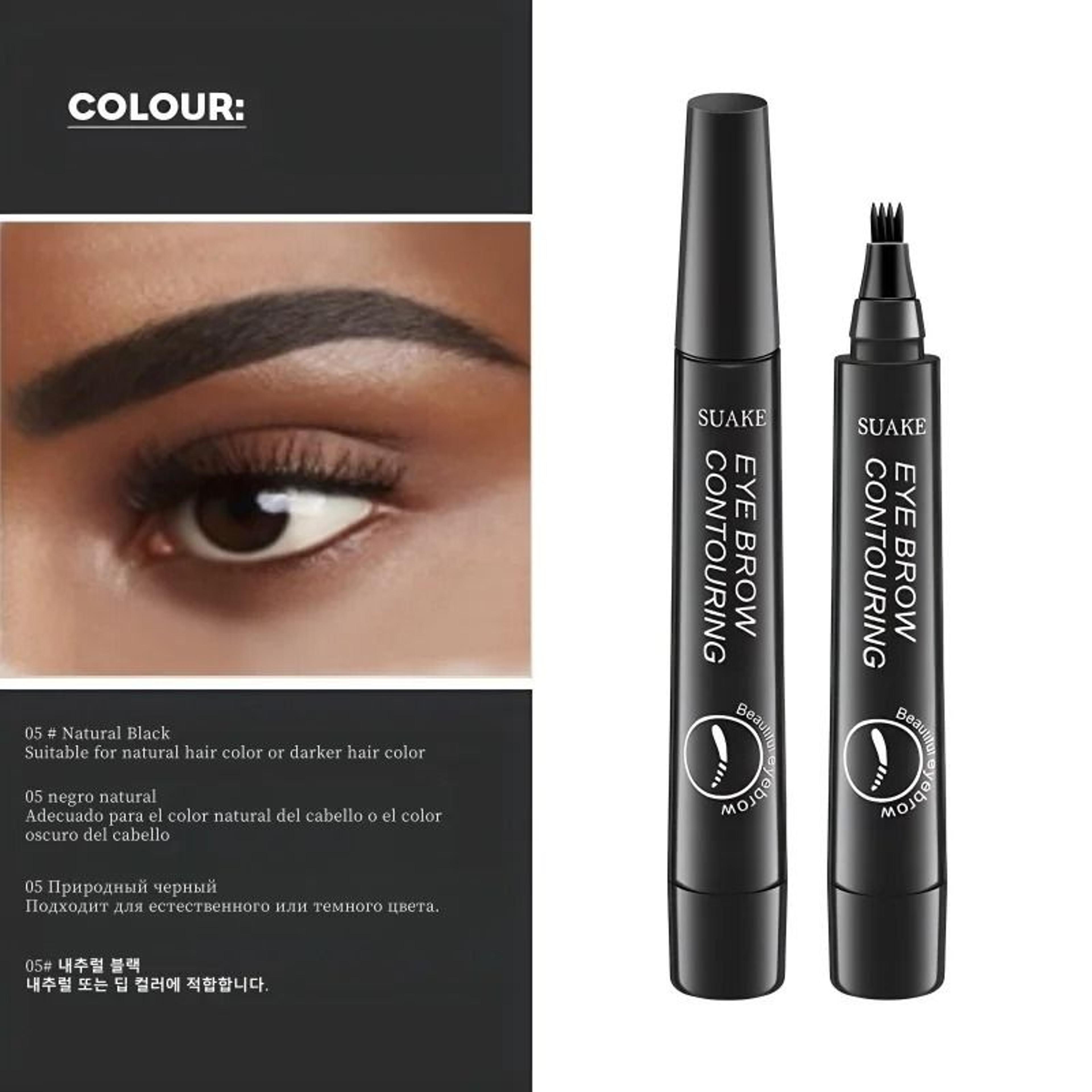 4D Microblading Eyebrow Pen With 4 Fork Tip Long Lasting Liquid Brow Pencil 26