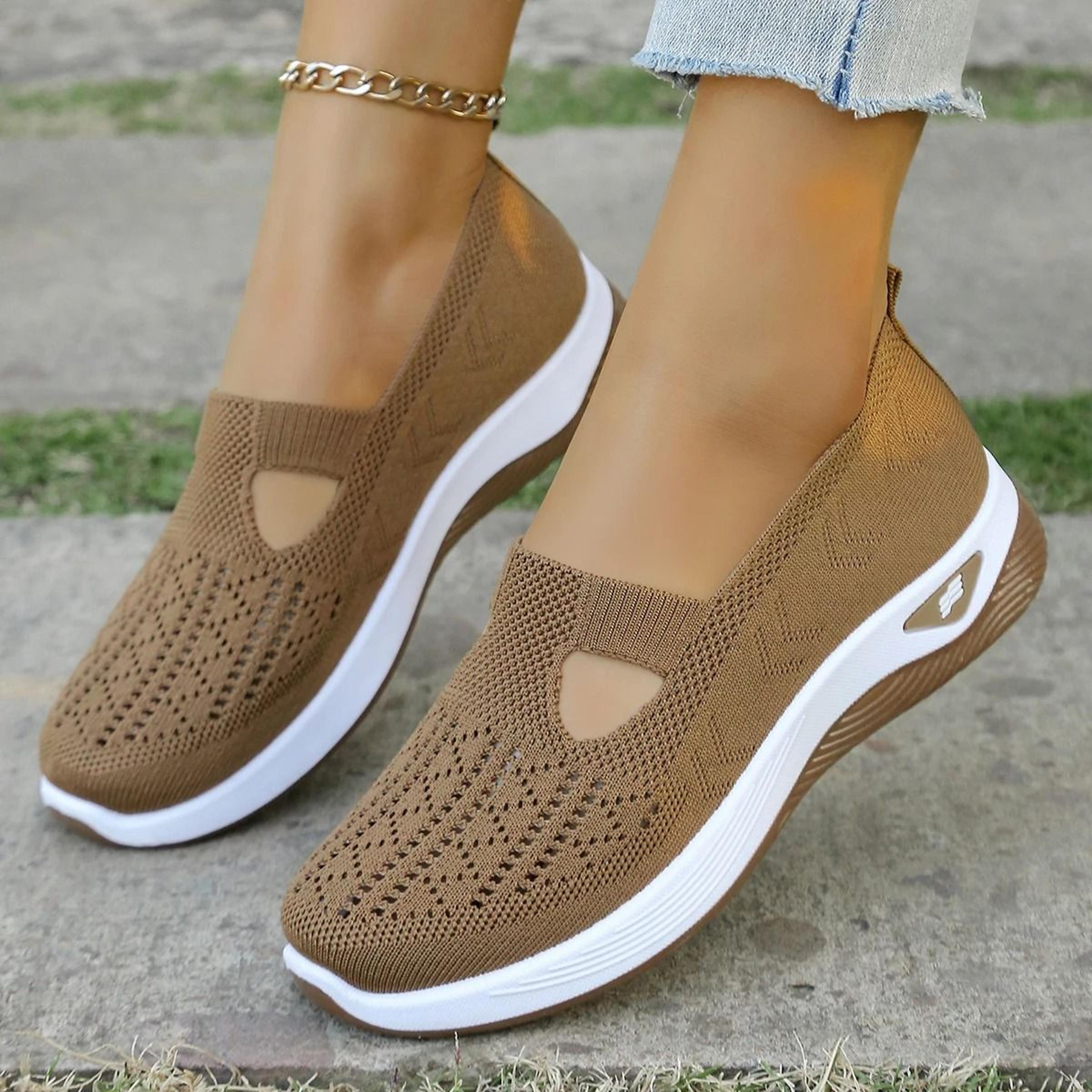 Women Casual Lightweight Flat Sneakers Comfortable Everyday SlipOn Shoes 11