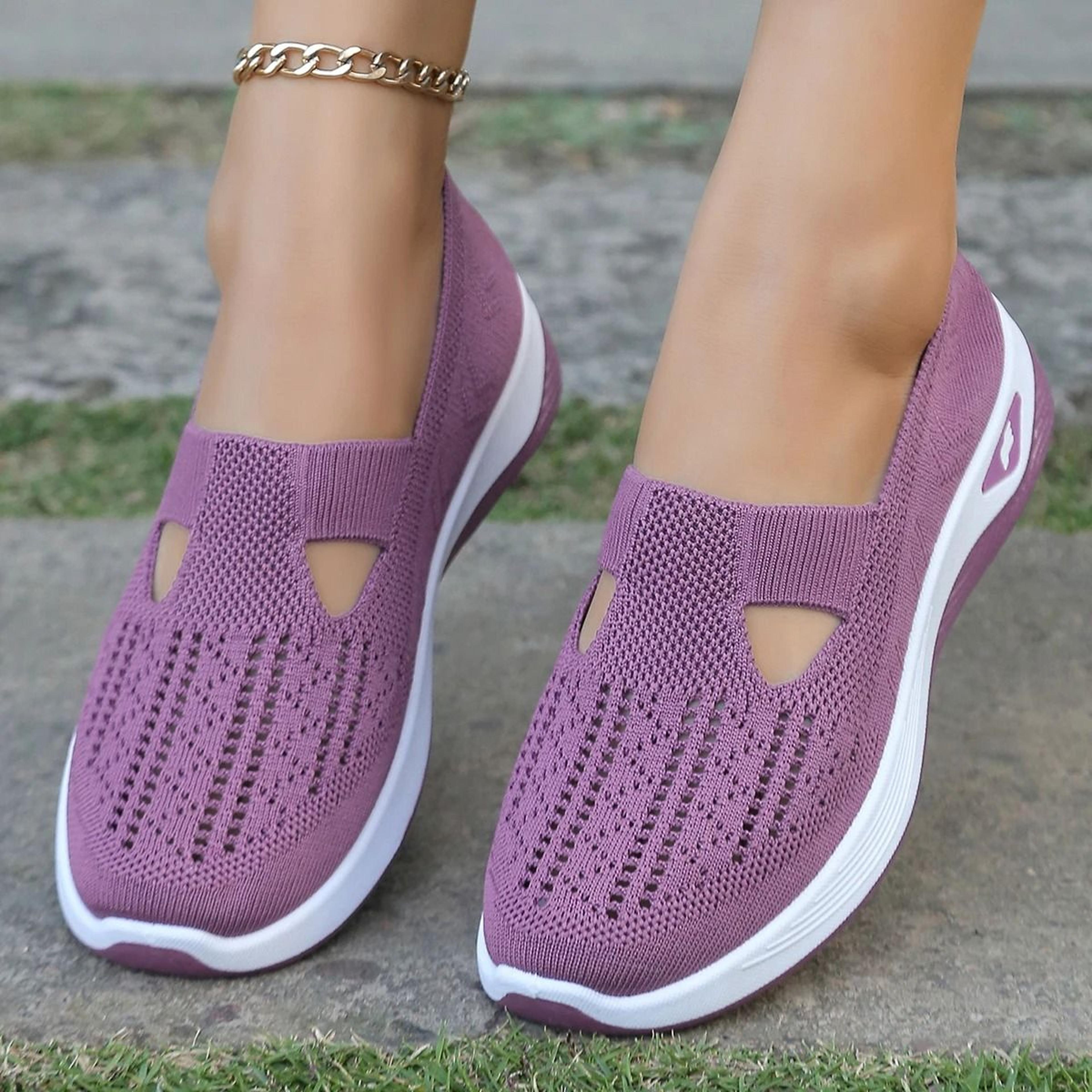 Women Casual Lightweight Flat Sneakers Comfortable Everyday SlipOn Shoes 14