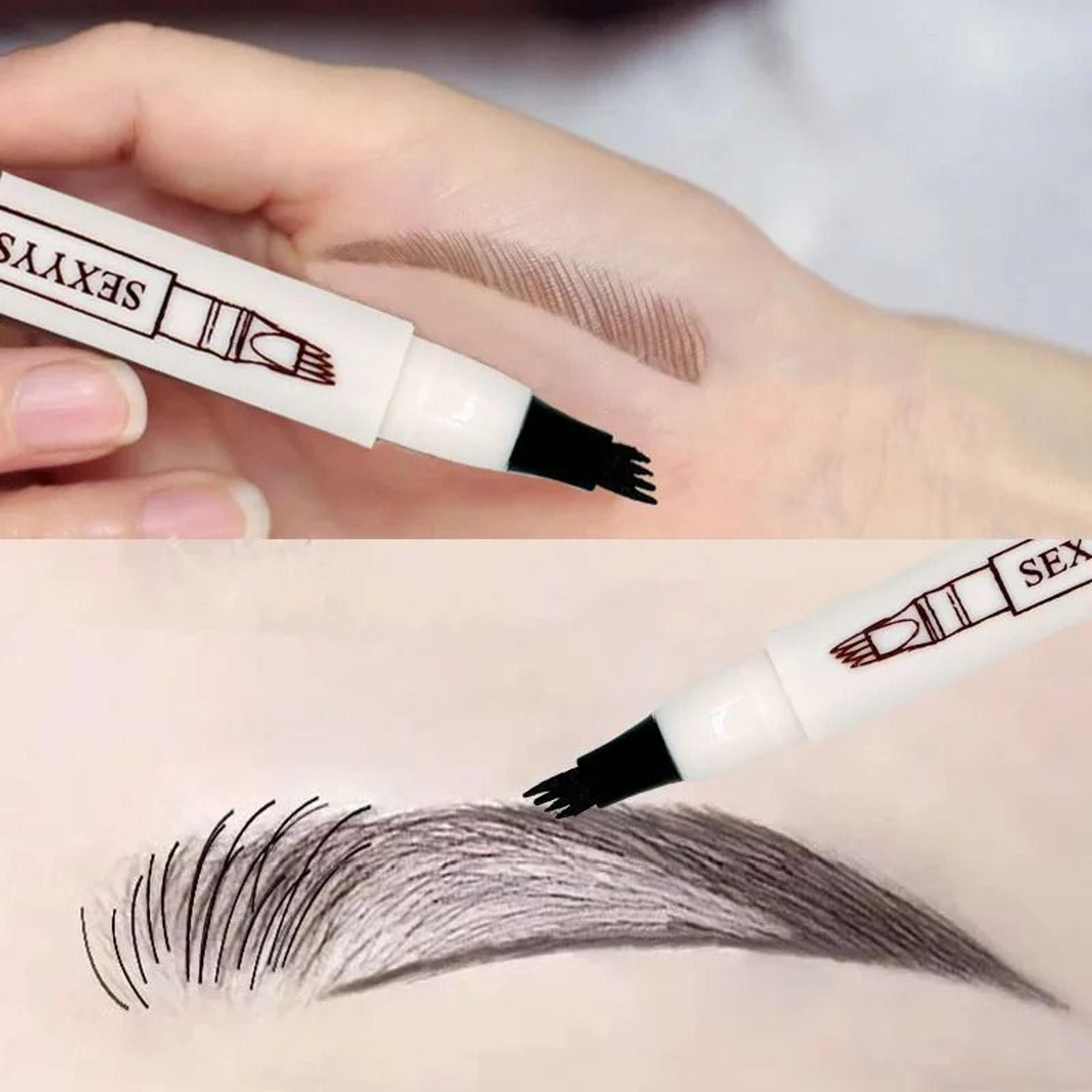 Waterproof Microblading Eyebrow Pen With 4Tip Applicator For Natural Brow Definition 5