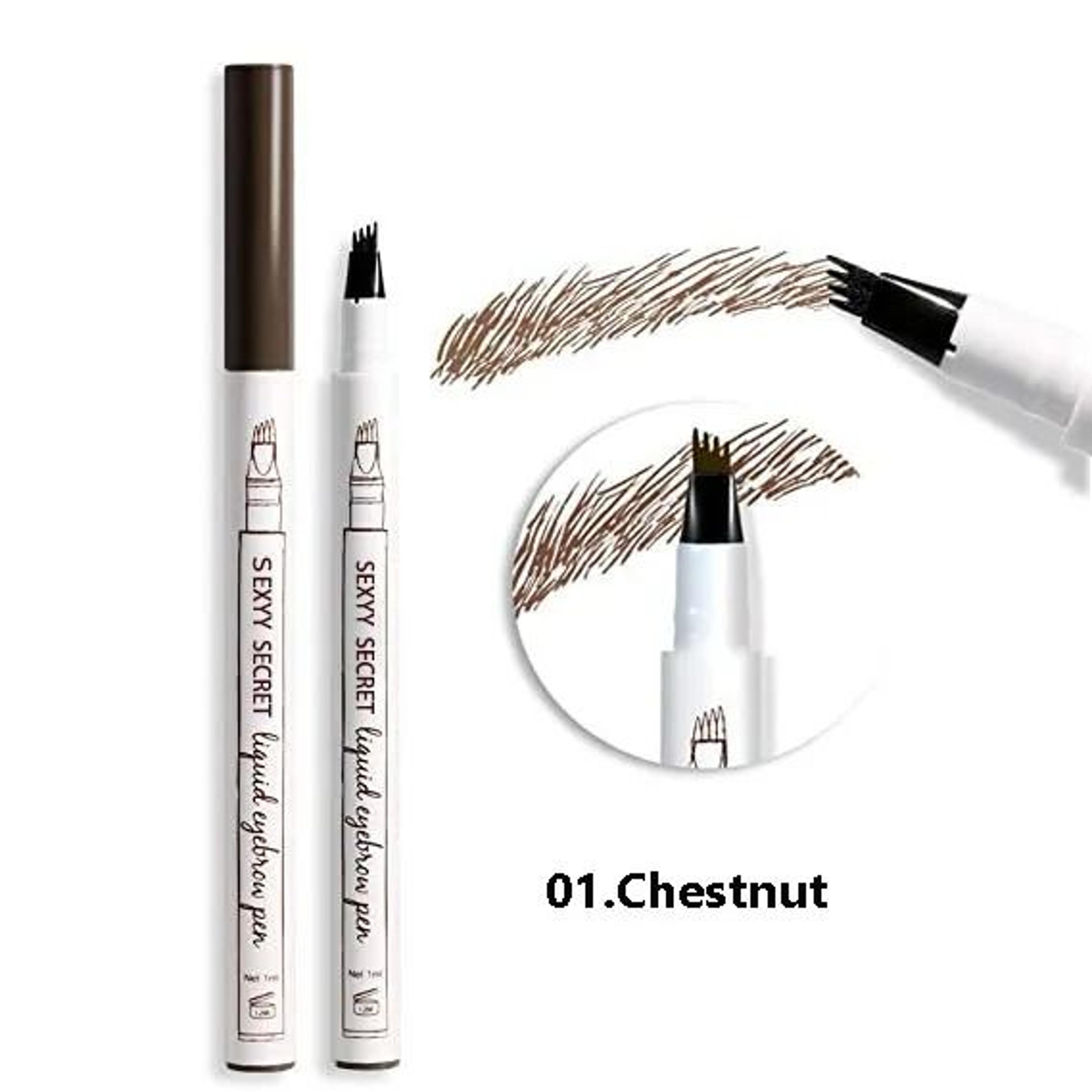 Waterproof Microblading Eyebrow Pen With 4Tip Applicator For Natural Brow Definition 8