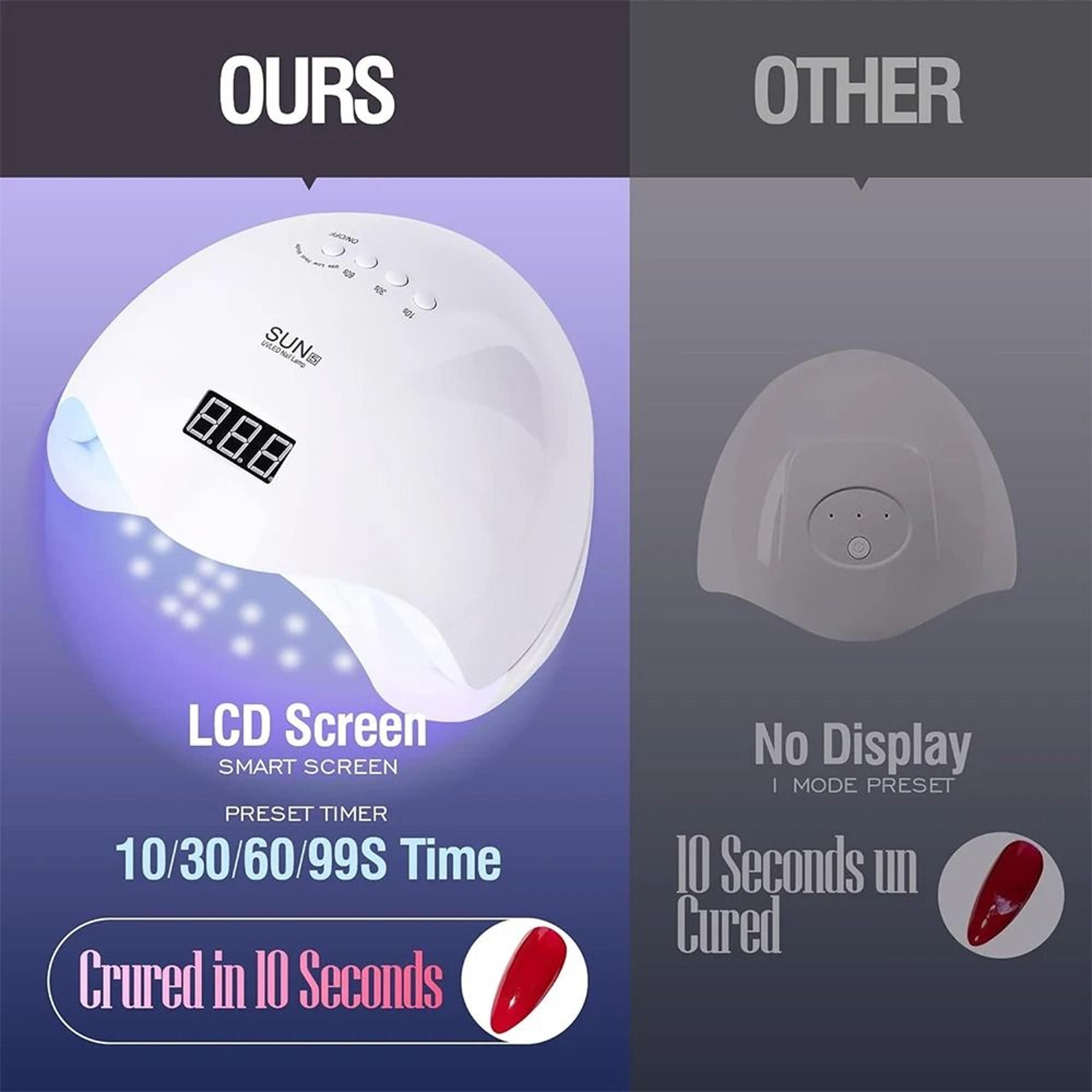 48W LED UV Nail Dryer With LCD Display And Auto Sensor For Gel Polish Curing 2