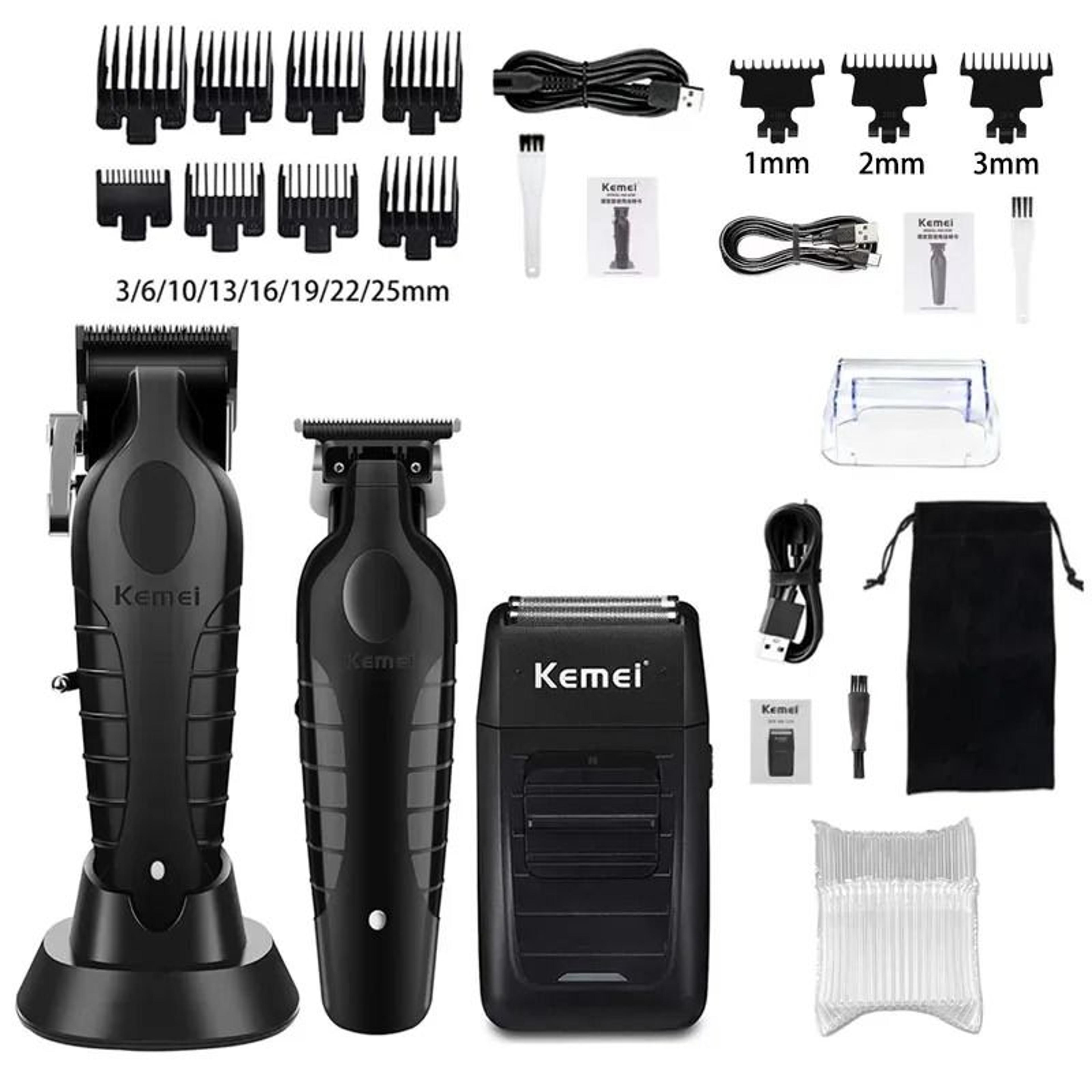 Professional Electric Hair Clipper Kit Men Grooming Trimmer And Shaver Machine 11